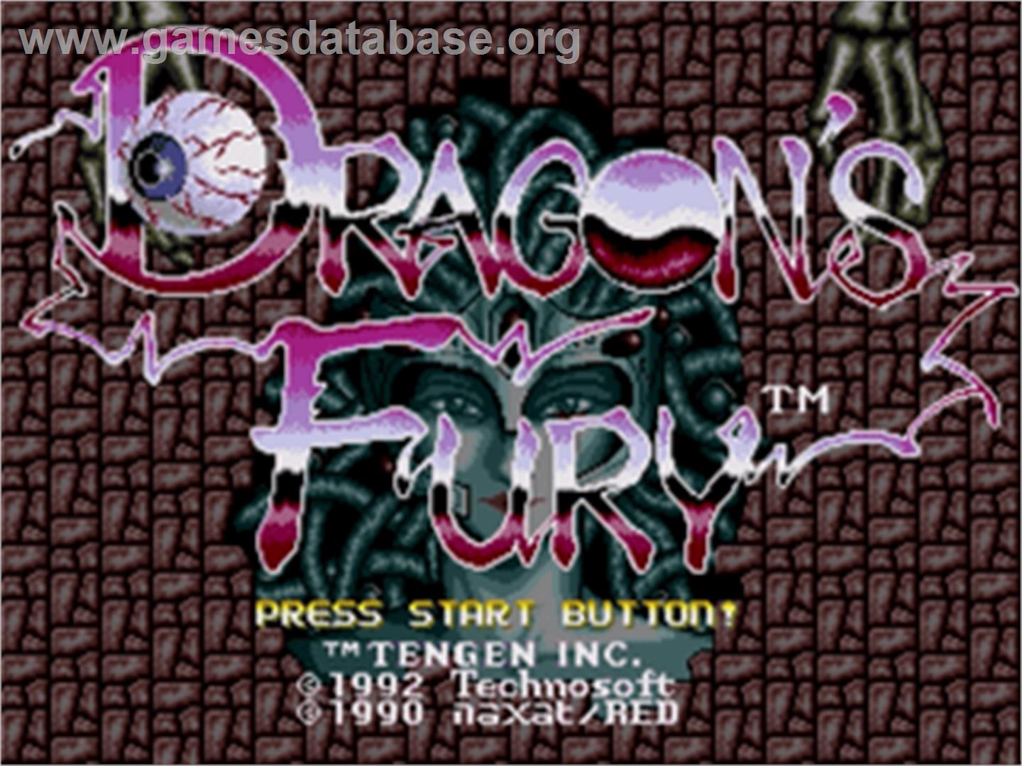 Dragon's Fury - Sega Nomad - Artwork - Title Screen