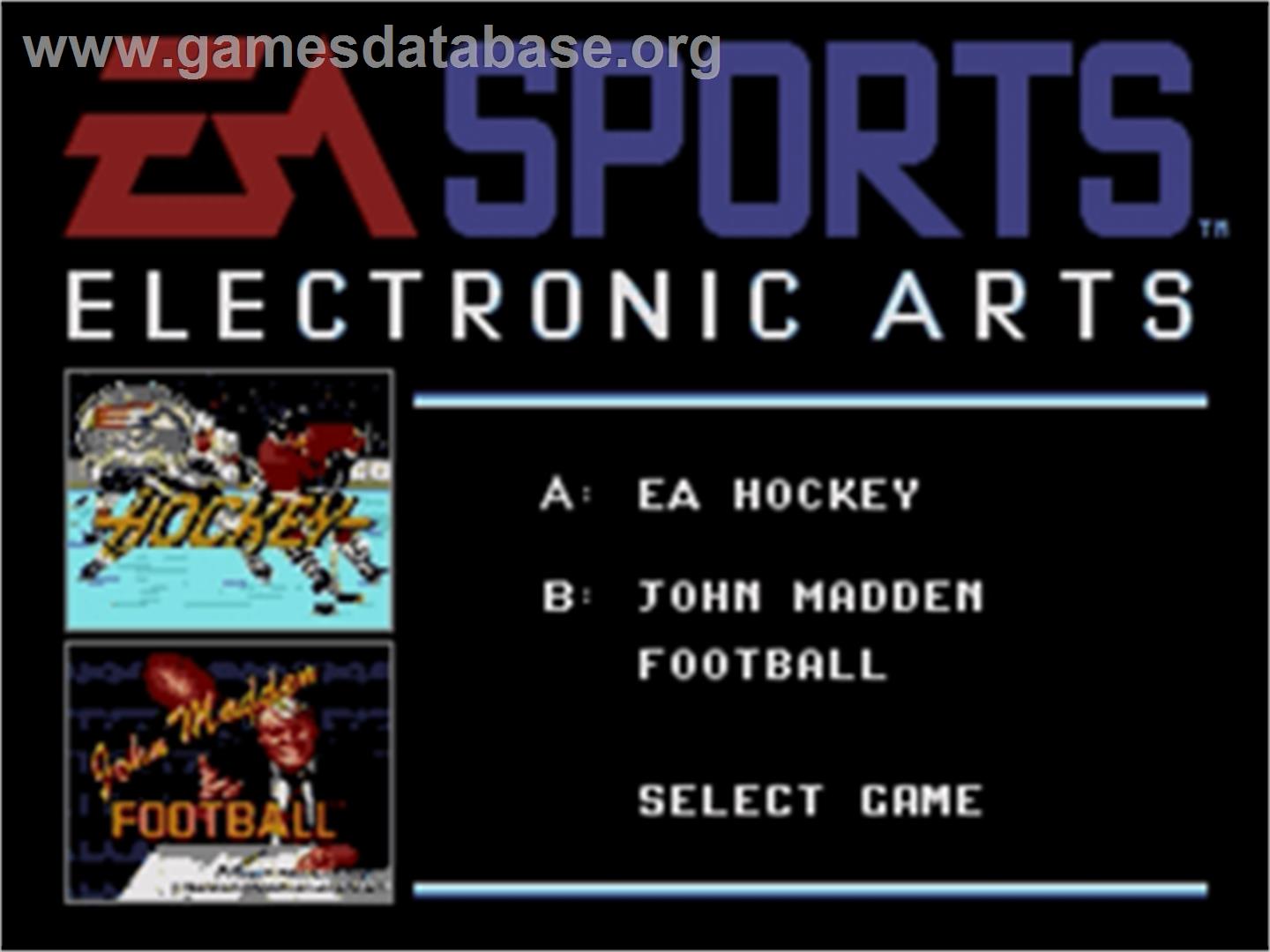 EA Sports Double Header - Sega Nomad - Artwork - Title Screen