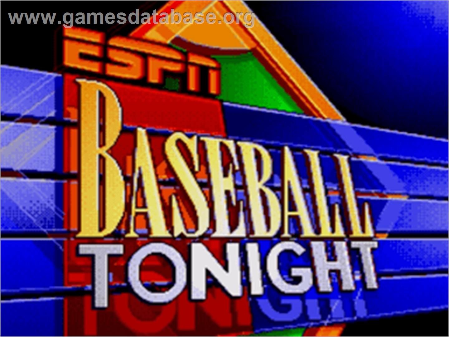 Espn Baseball Tonight - Sega Nomad - Artwork - Title Screen