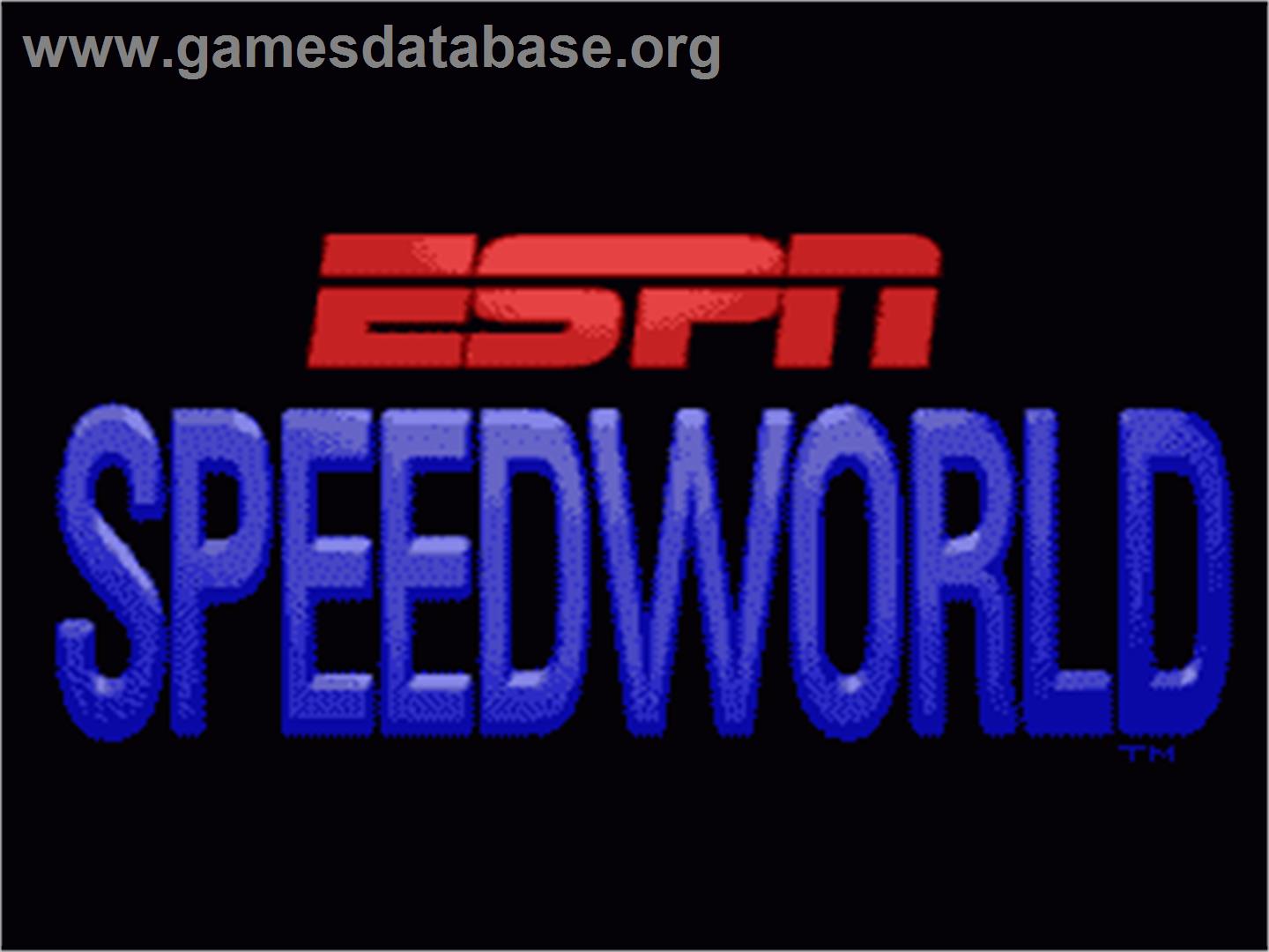 Espn Speedworld - Sega Nomad - Artwork - Title Screen