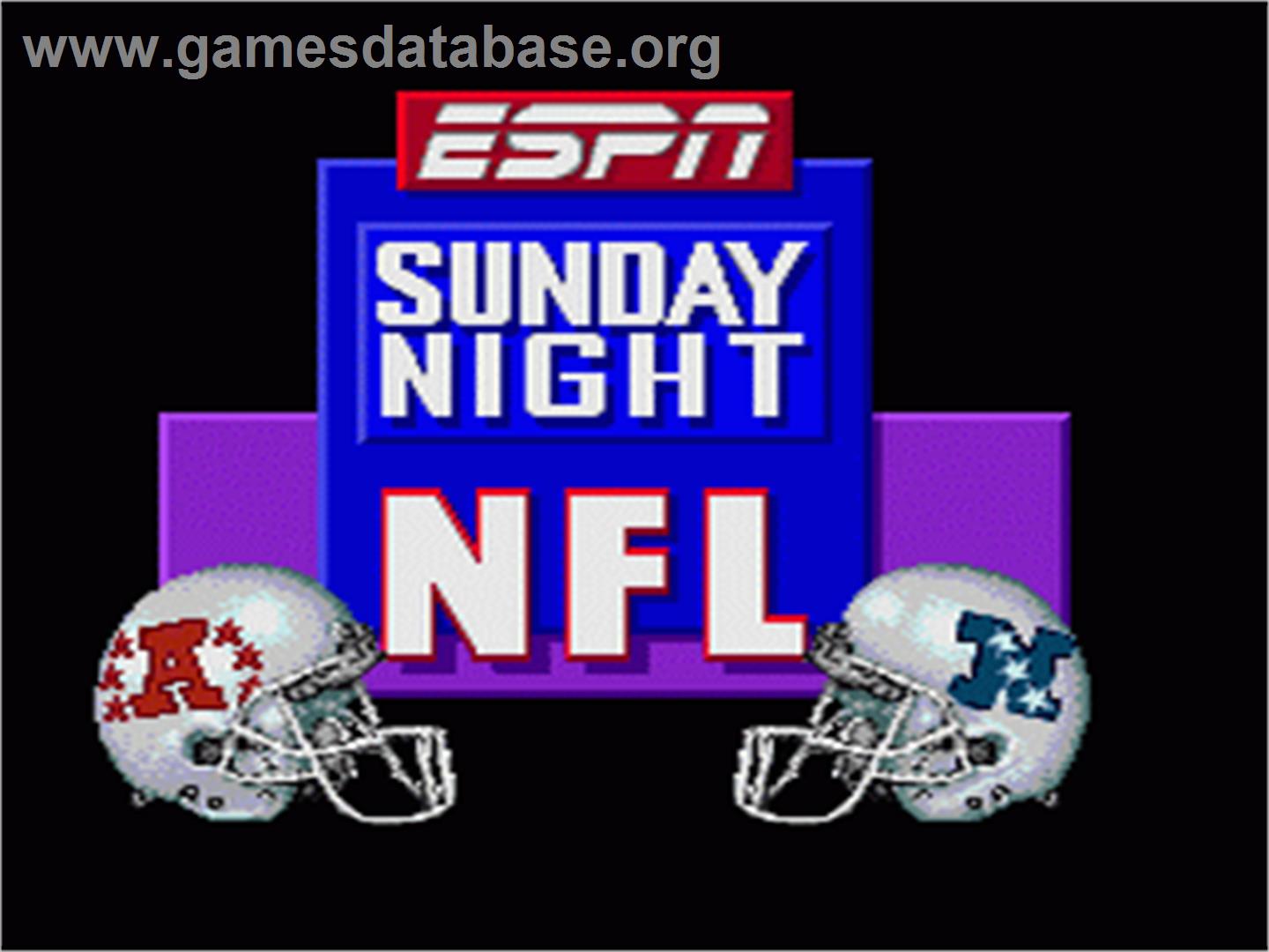 Espn Sunday Night Nfl - Sega Nomad - Artwork - Title Screen