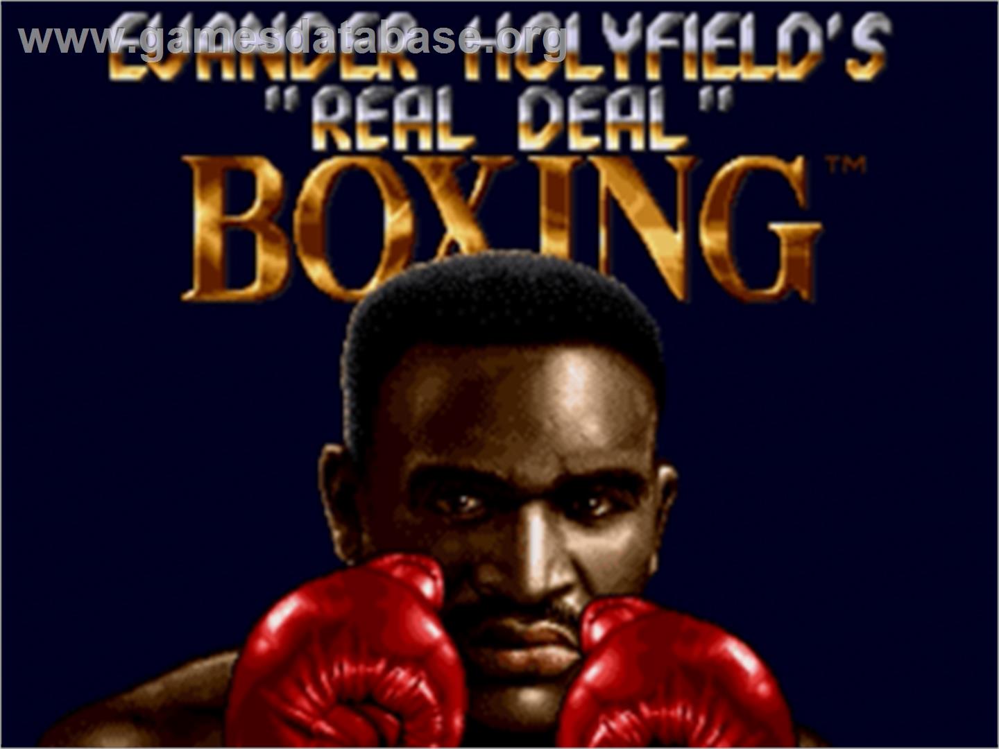 Evander Holyfield Boxing - Sega Nomad - Artwork - Title Screen