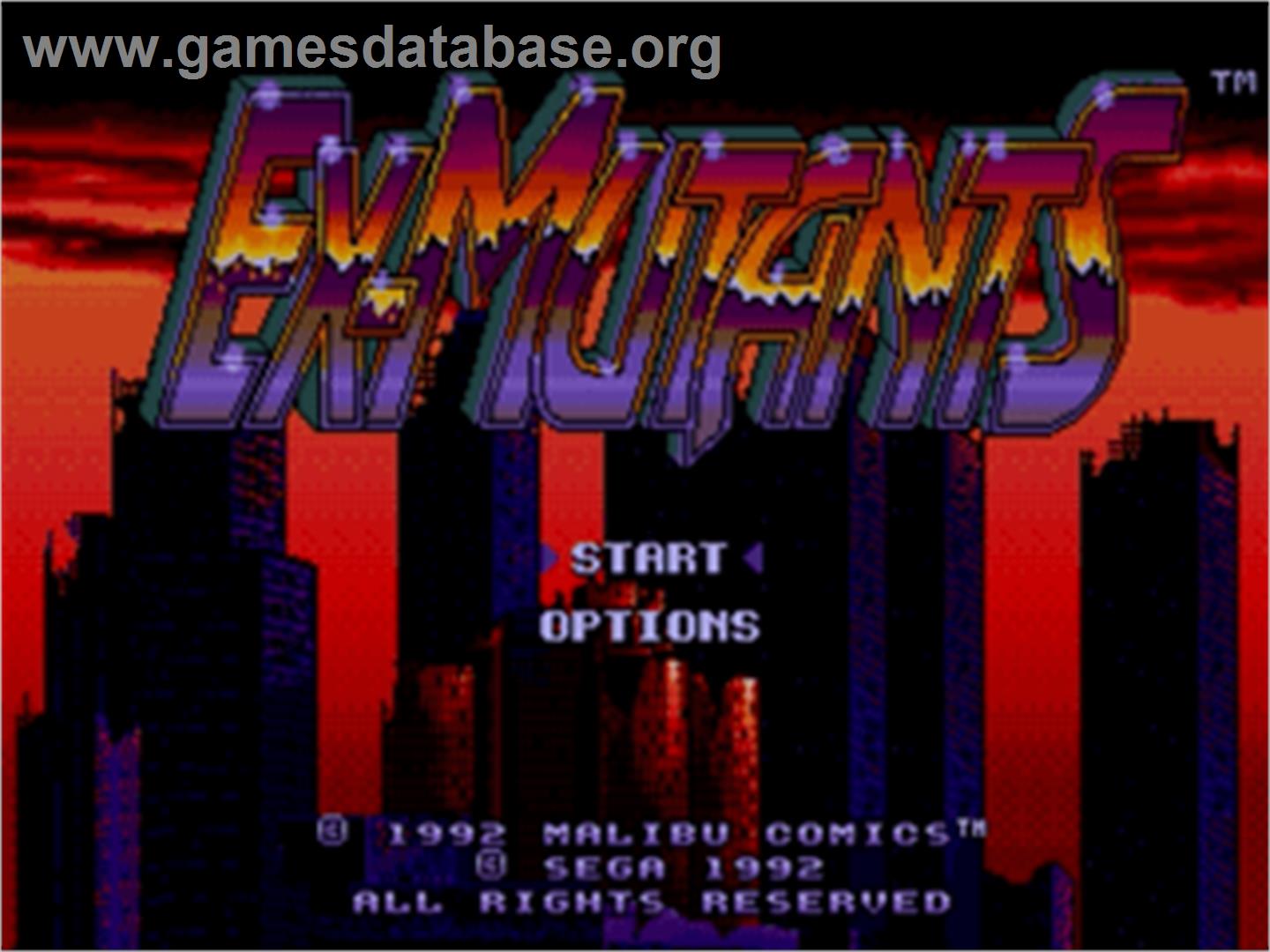 Ex-mutants - Sega Nomad - Artwork - Title Screen