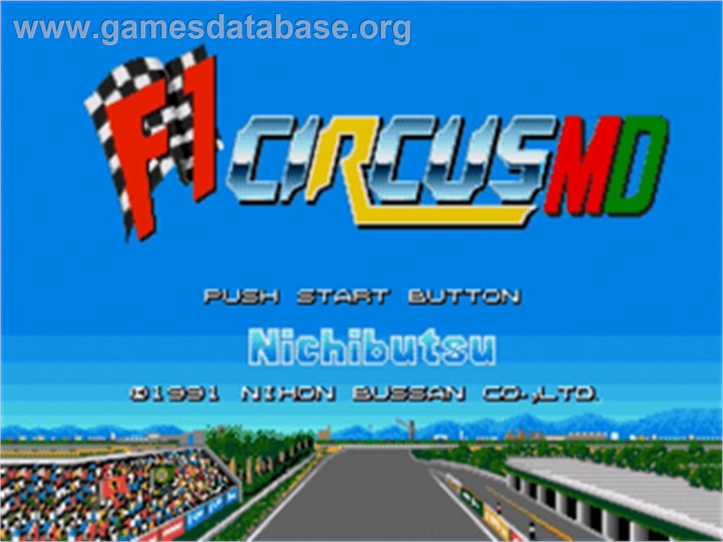 F1 Hero MD - Sega Nomad - Artwork - Title Screen