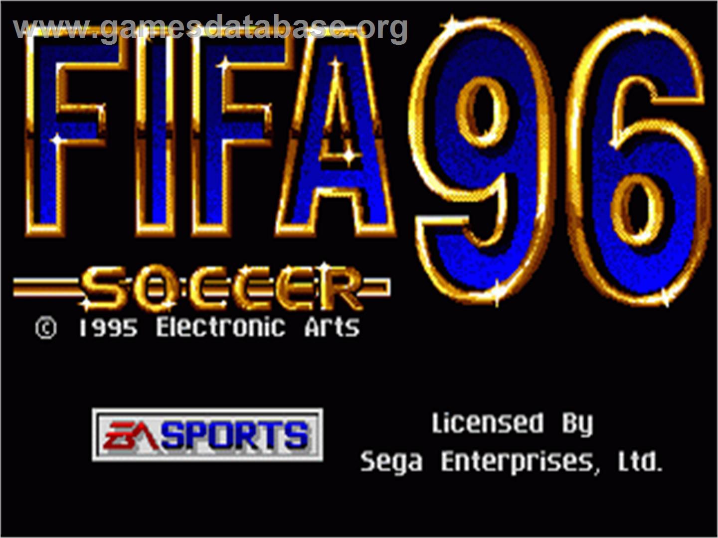 FIFA 96 - Sega Nomad - Artwork - Title Screen