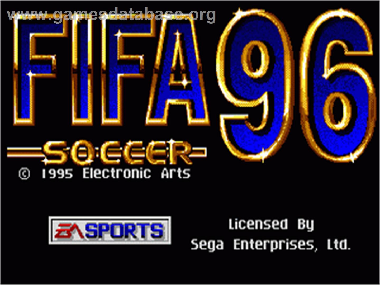 FIFA Soccer 96 - Sega Nomad - Artwork - Title Screen
