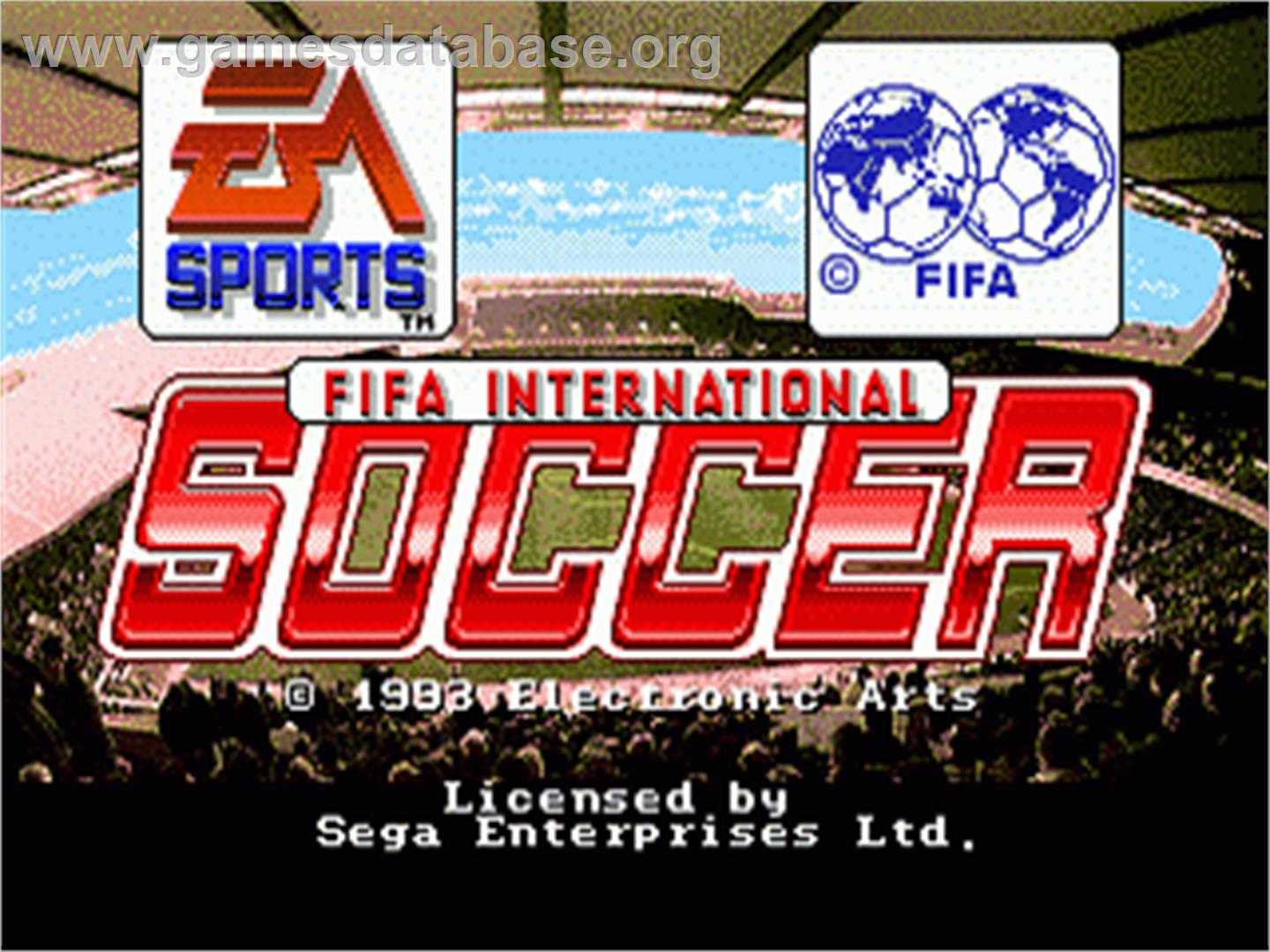 Fifa International Soccer - Sega Nomad - Artwork - Title Screen