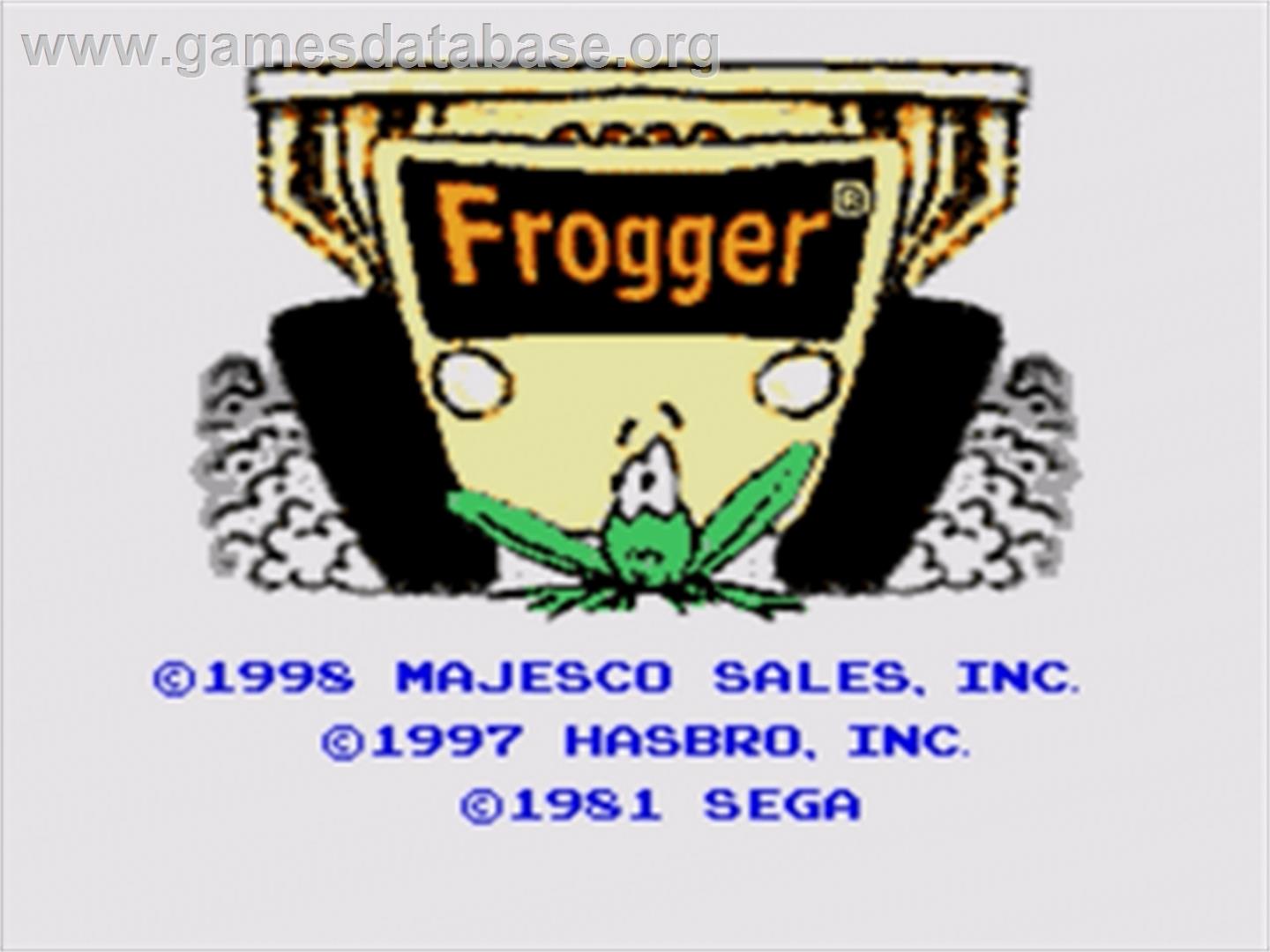 Frogger - Sega Nomad - Artwork - Title Screen