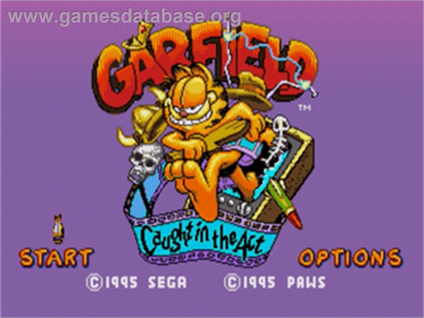 Garfield: Caught in the Act - Sega Nomad - Artwork - Title Screen