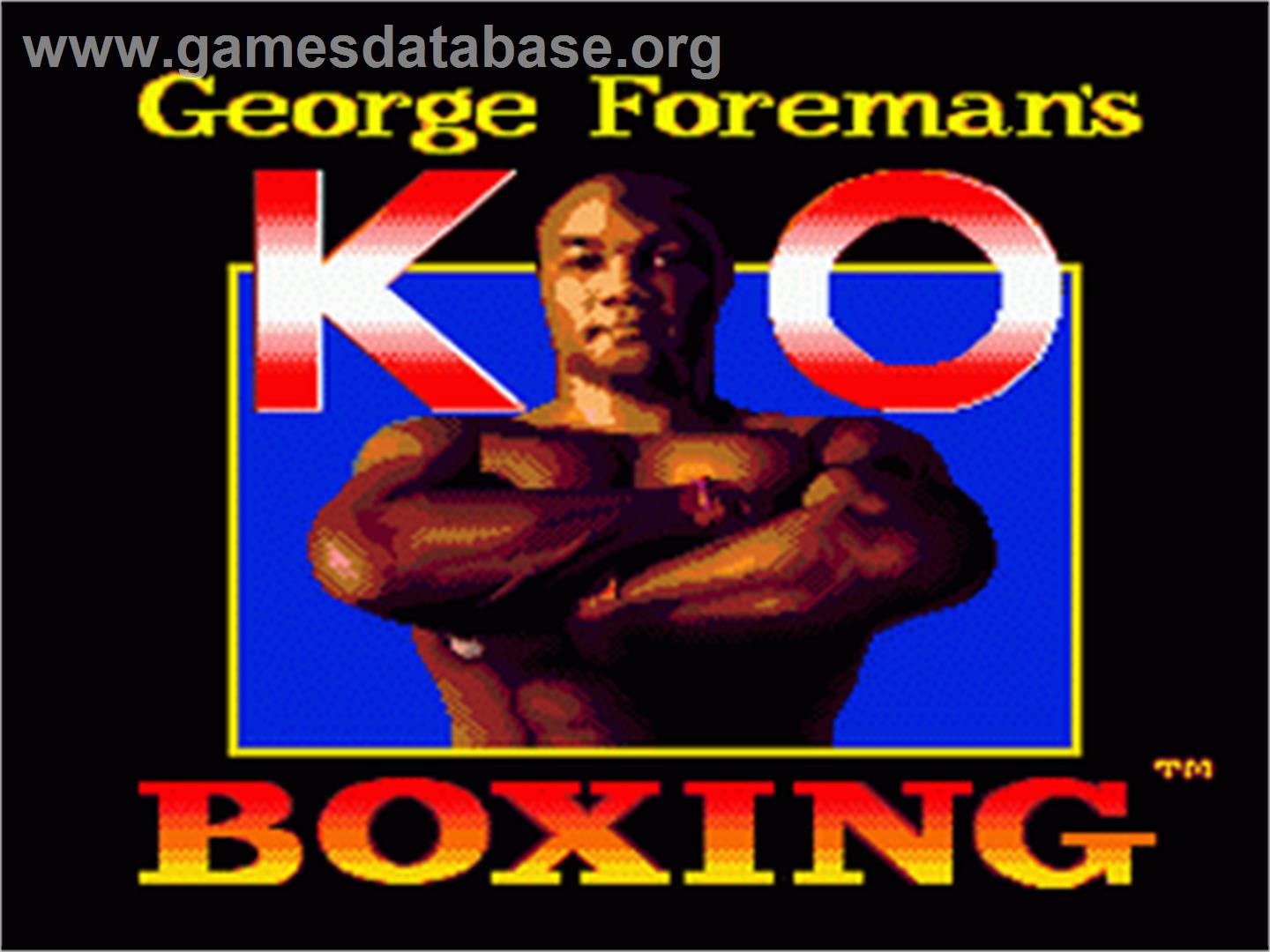 George Foreman's KO Boxing - Sega Nomad - Artwork - Title Screen