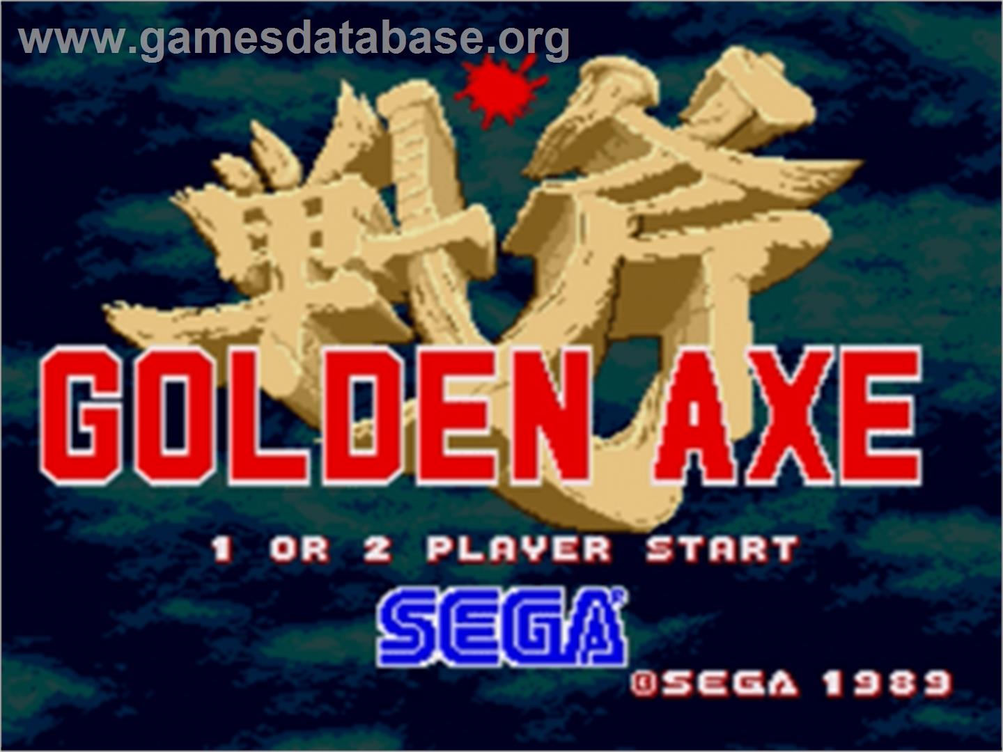 Golden Axe - Sega Nomad - Artwork - Title Screen