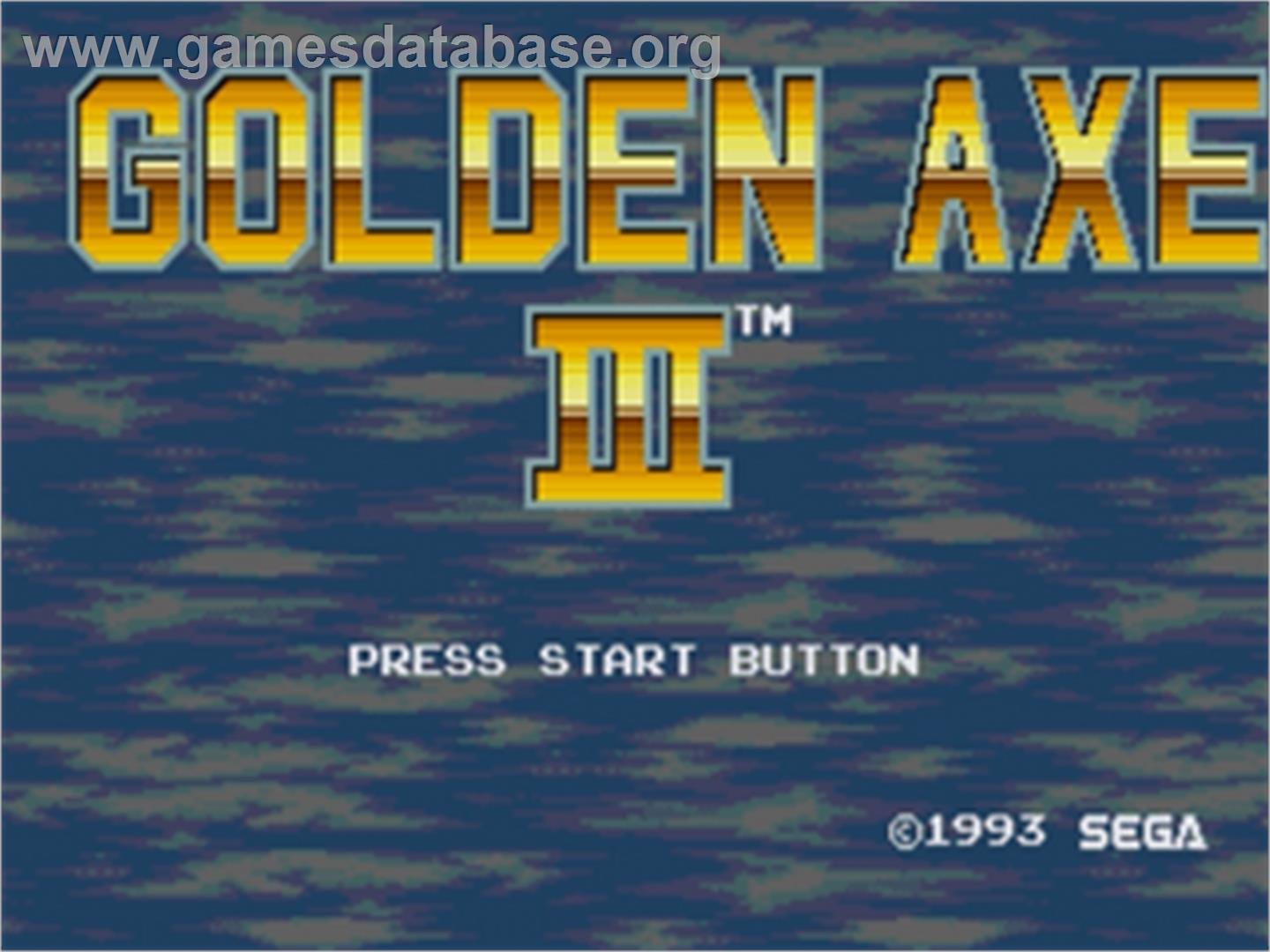 Golden Axe 3 - Sega Nomad - Artwork - Title Screen