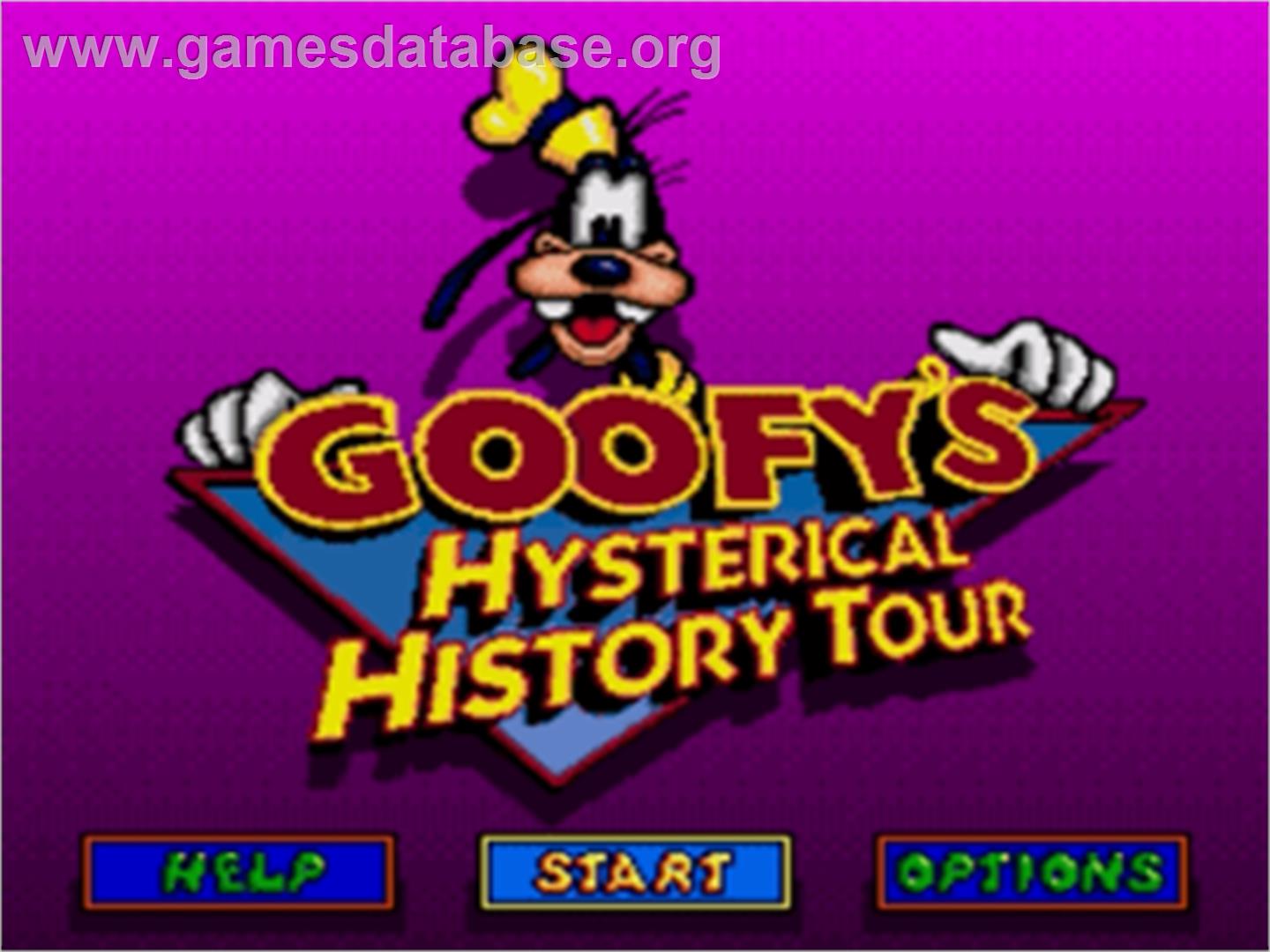 Goofy's Hysterical History Tour - Sega Nomad - Artwork - Title Screen