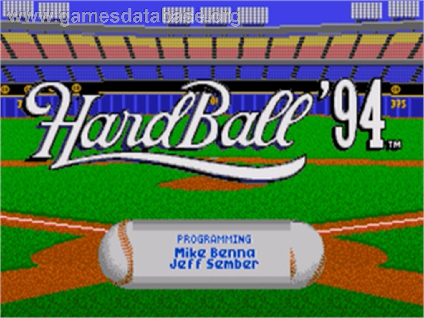 Hardball '94 - Sega Nomad - Artwork - Title Screen