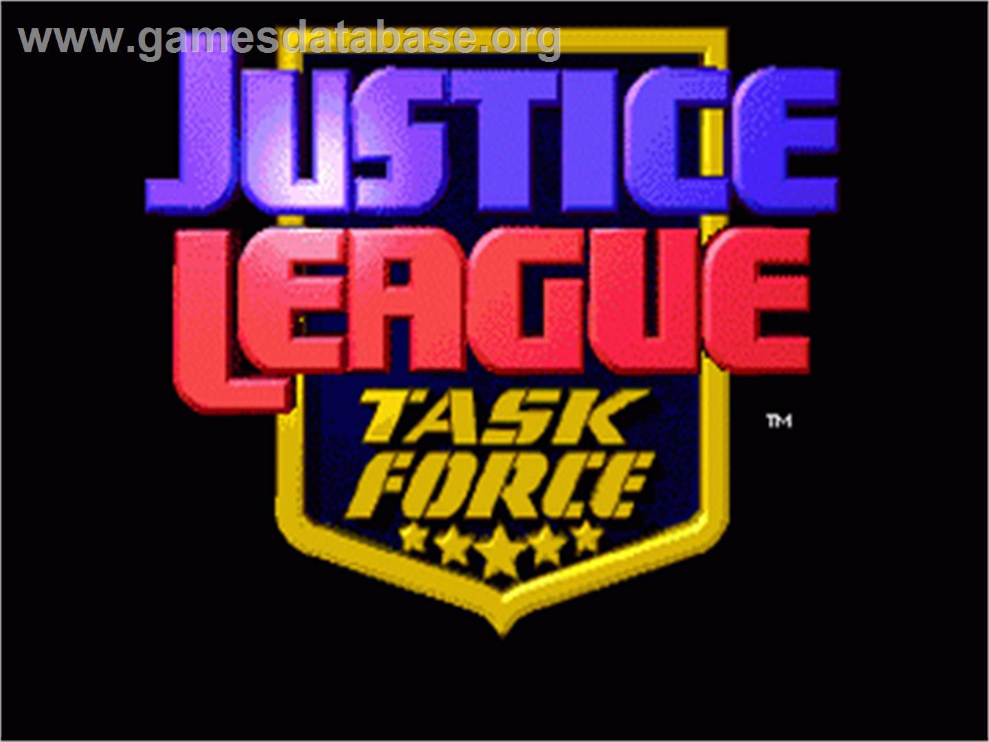 Justice League Task Force - Sega Nomad - Artwork - Title Screen