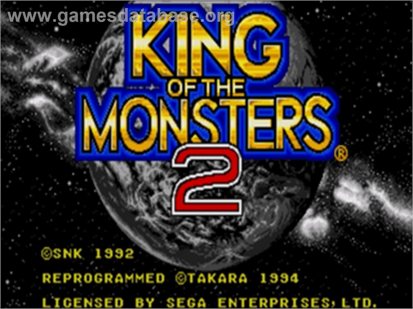 King Of The Monsters 2 - Sega Nomad - Artwork - Title Screen