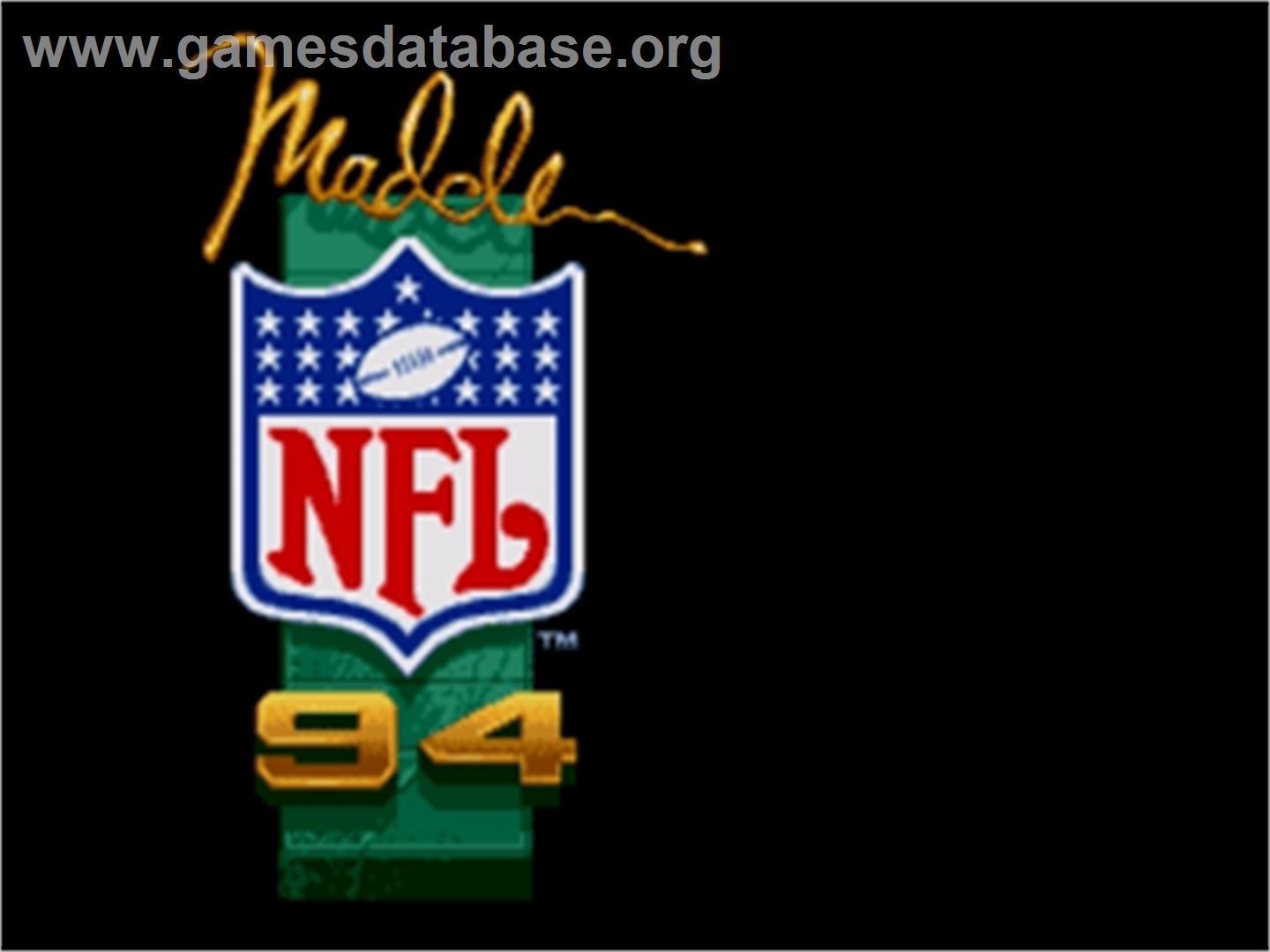 Madden NFL '94 - Sega Nomad - Artwork - Title Screen