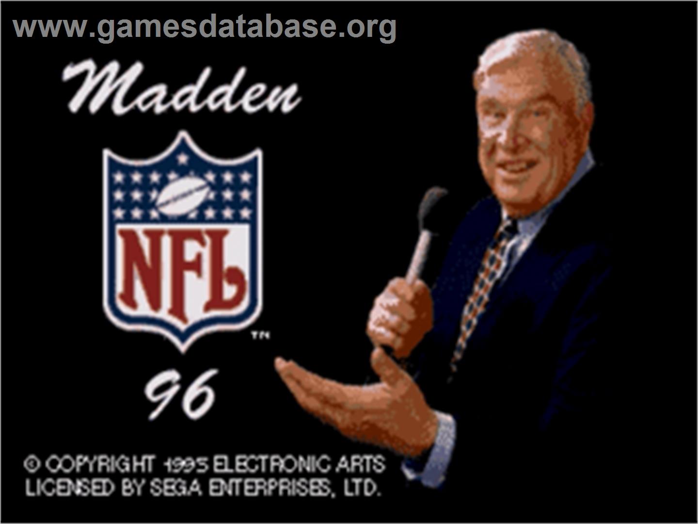 Madden Nfl 96 - Sega Nomad - Artwork - Title Screen