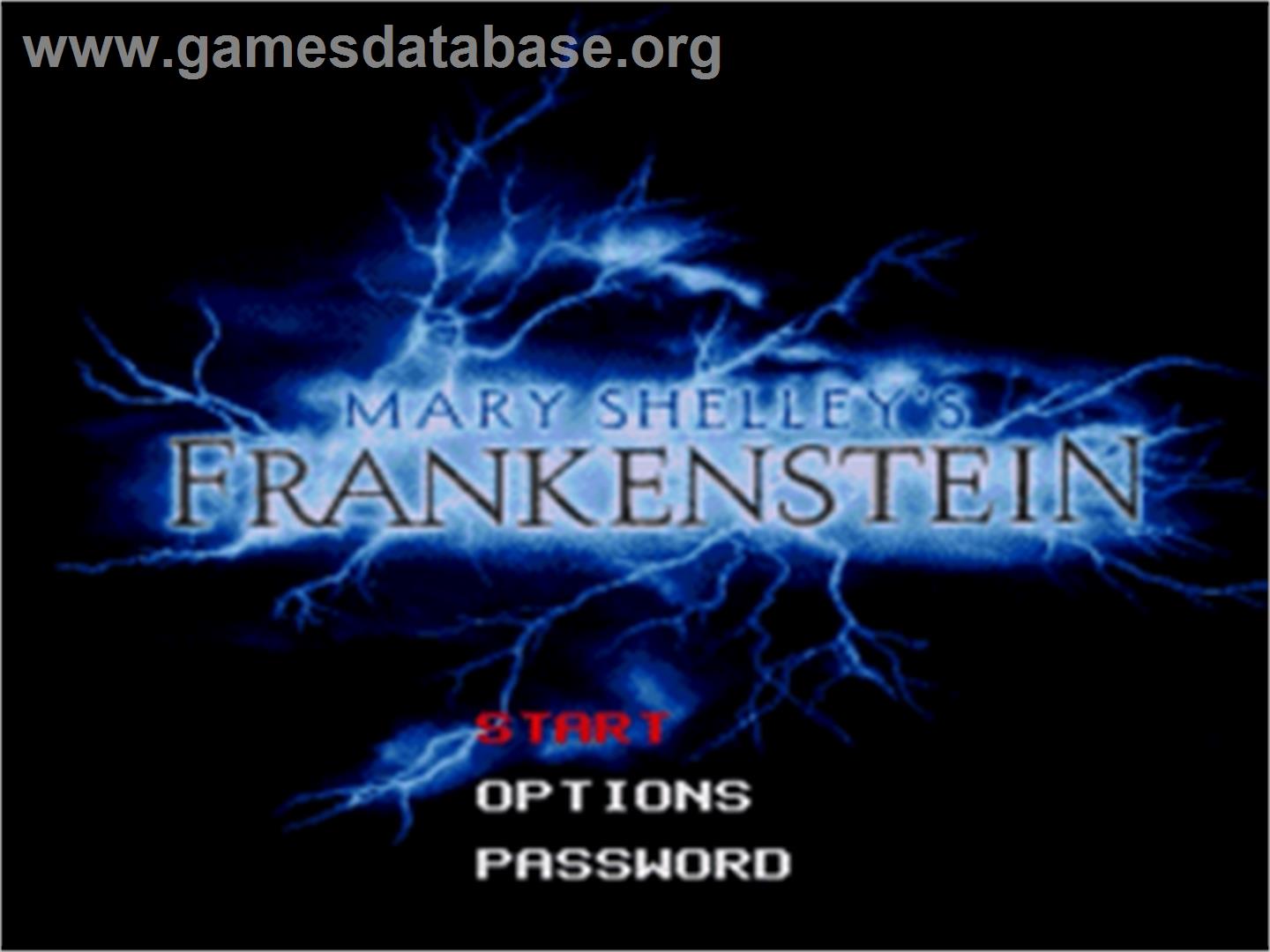 Mary Shelley's Frankenstein - Sega Nomad - Artwork - Title Screen