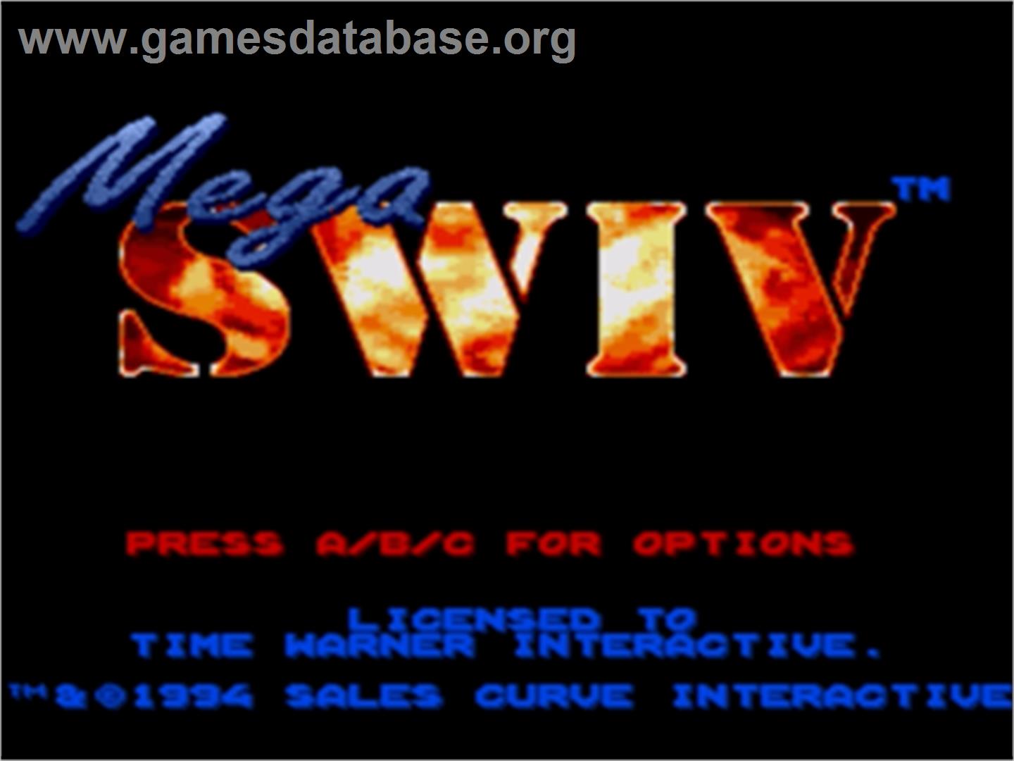 Mega Swiv - Sega Nomad - Artwork - Title Screen