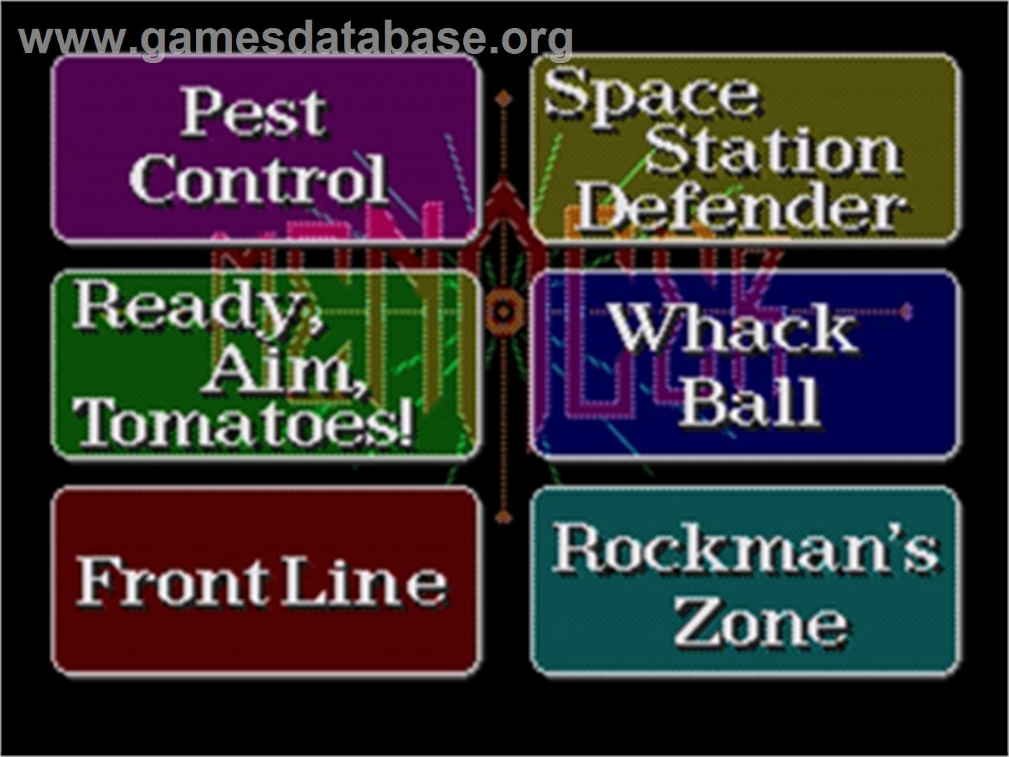 Menacer 6-Game Cartridge - Sega Nomad - Artwork - Title Screen