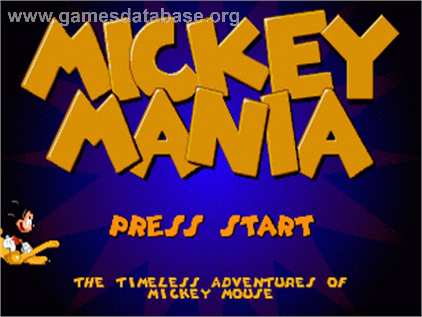 Mickey Mania - The Timeless Adventures Of Mickey Mouse - Sega Nomad - Artwork - Title Screen
