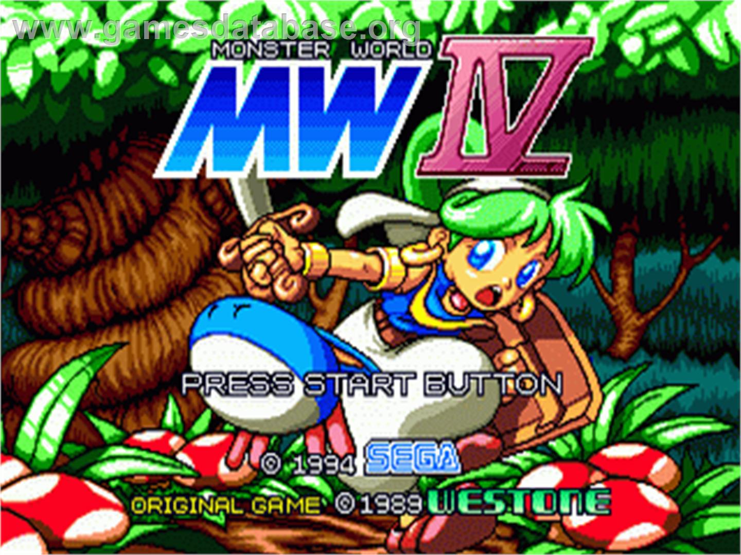 Monster World 4 - Sega Nomad - Artwork - Title Screen