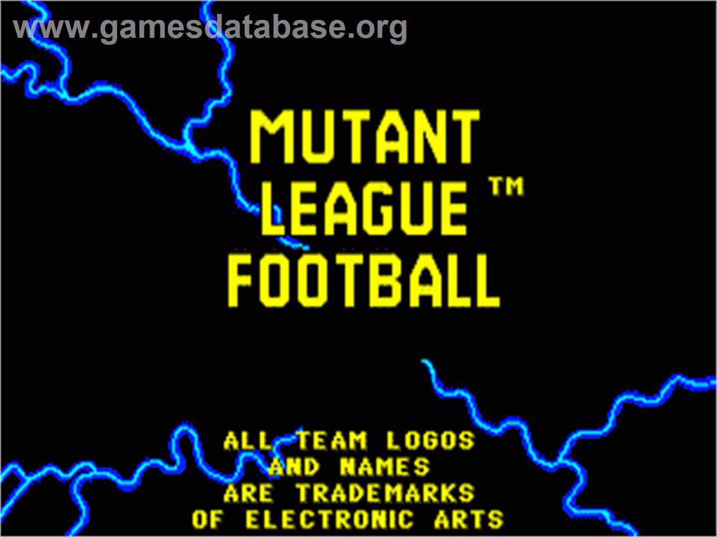 Mutant League Football - Sega Nomad - Artwork - Title Screen