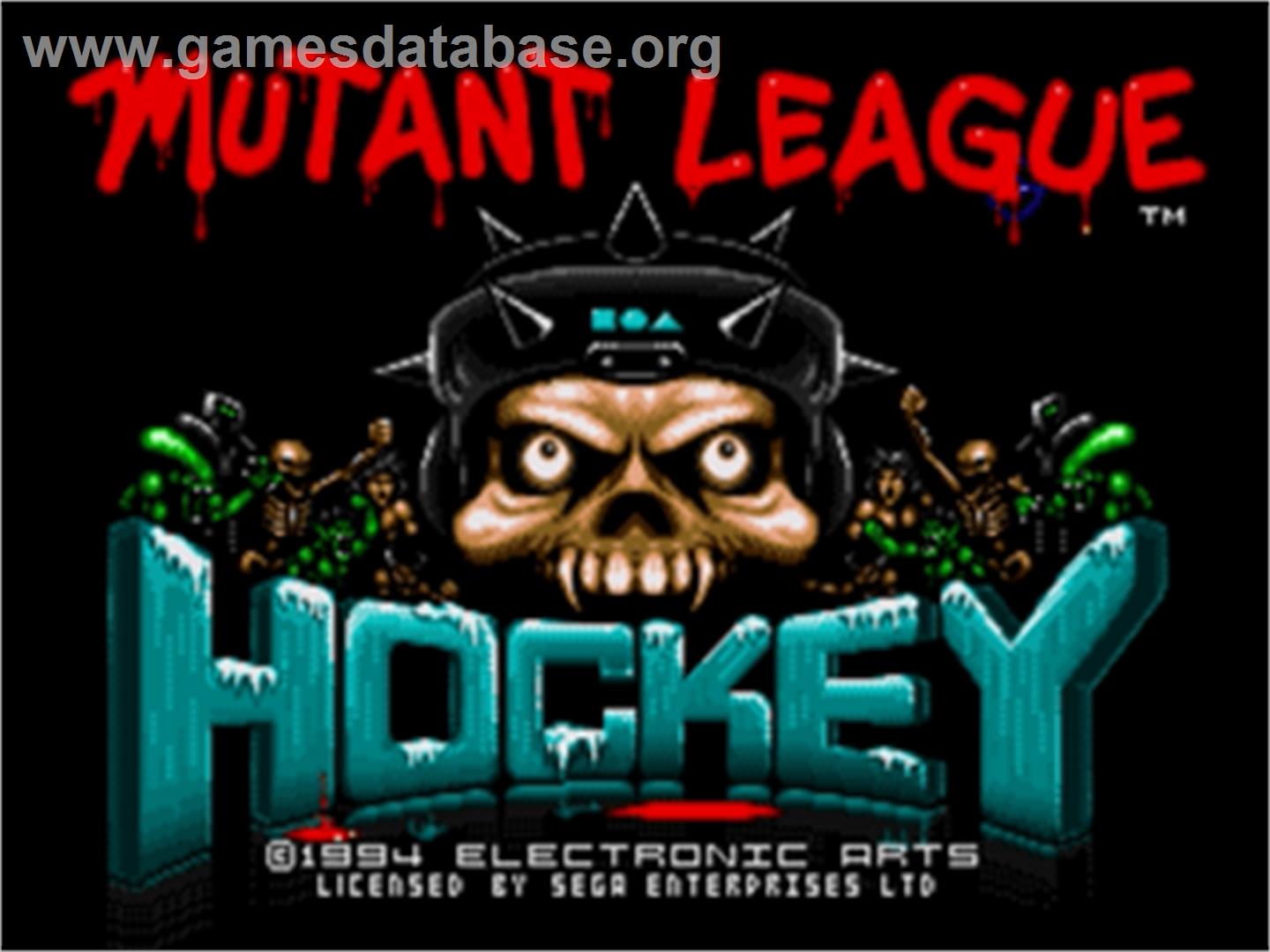 Mutant League Hockey - Sega Nomad - Artwork - Title Screen