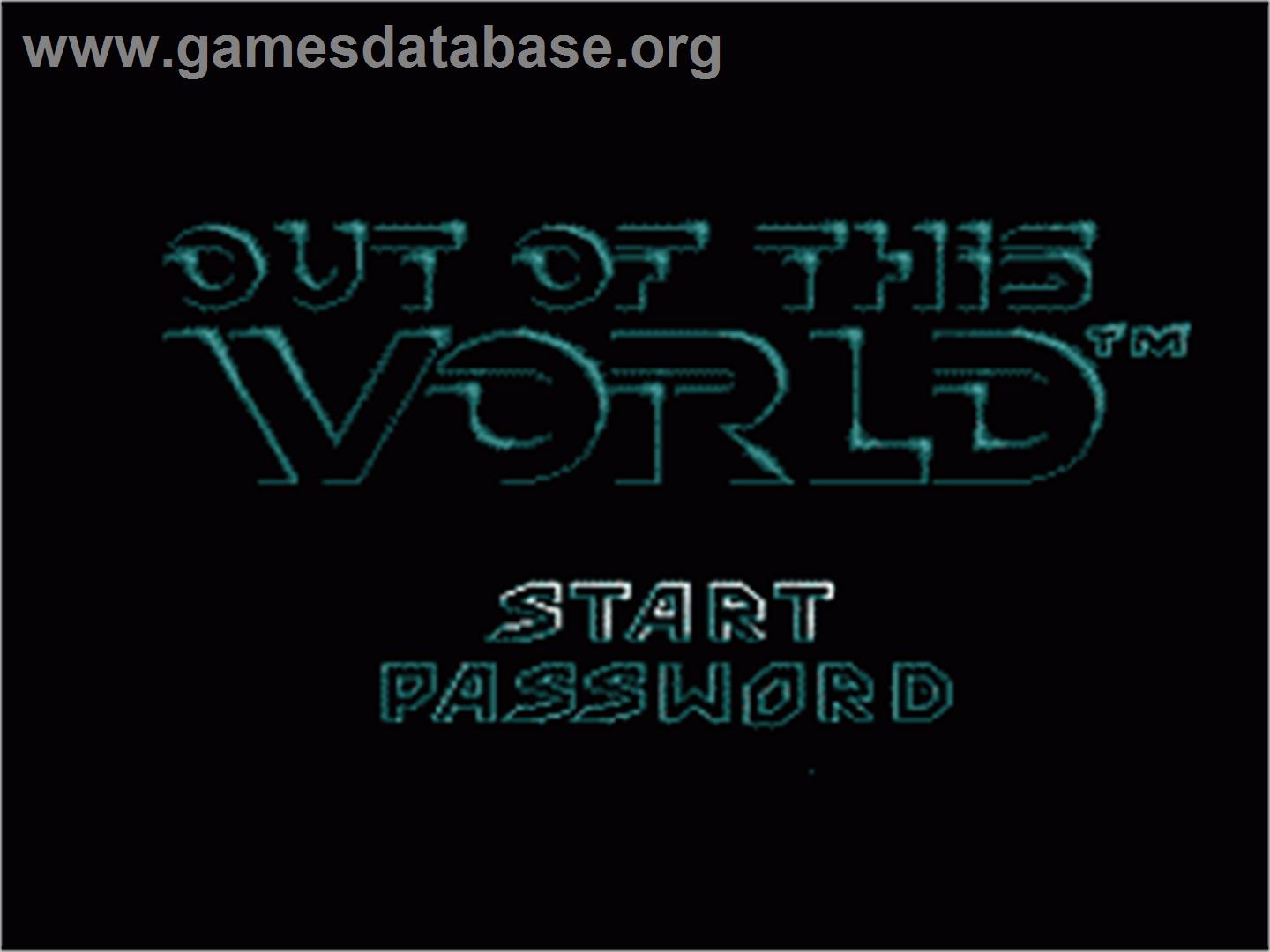 Out of This World - Sega Nomad - Artwork - Title Screen