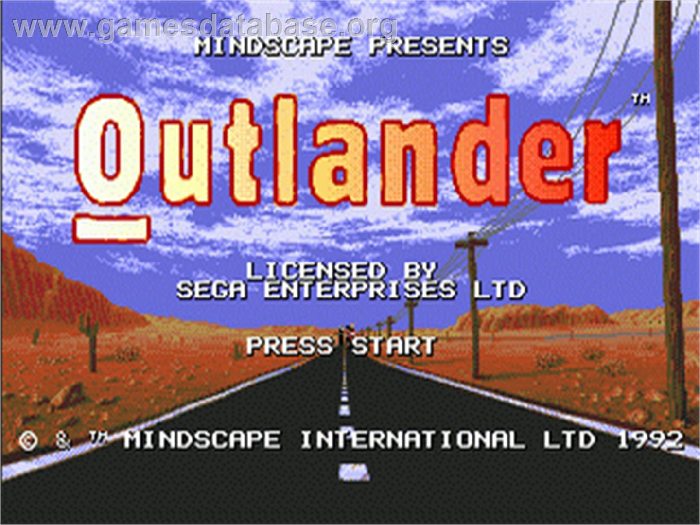 Outlander - Sega Nomad - Artwork - Title Screen