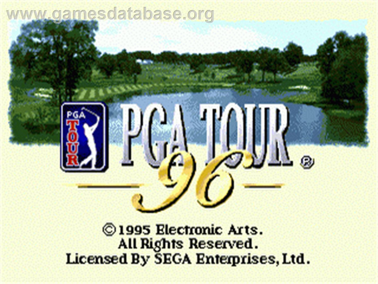 PGA Tour '96 - Sega Nomad - Artwork - Title Screen