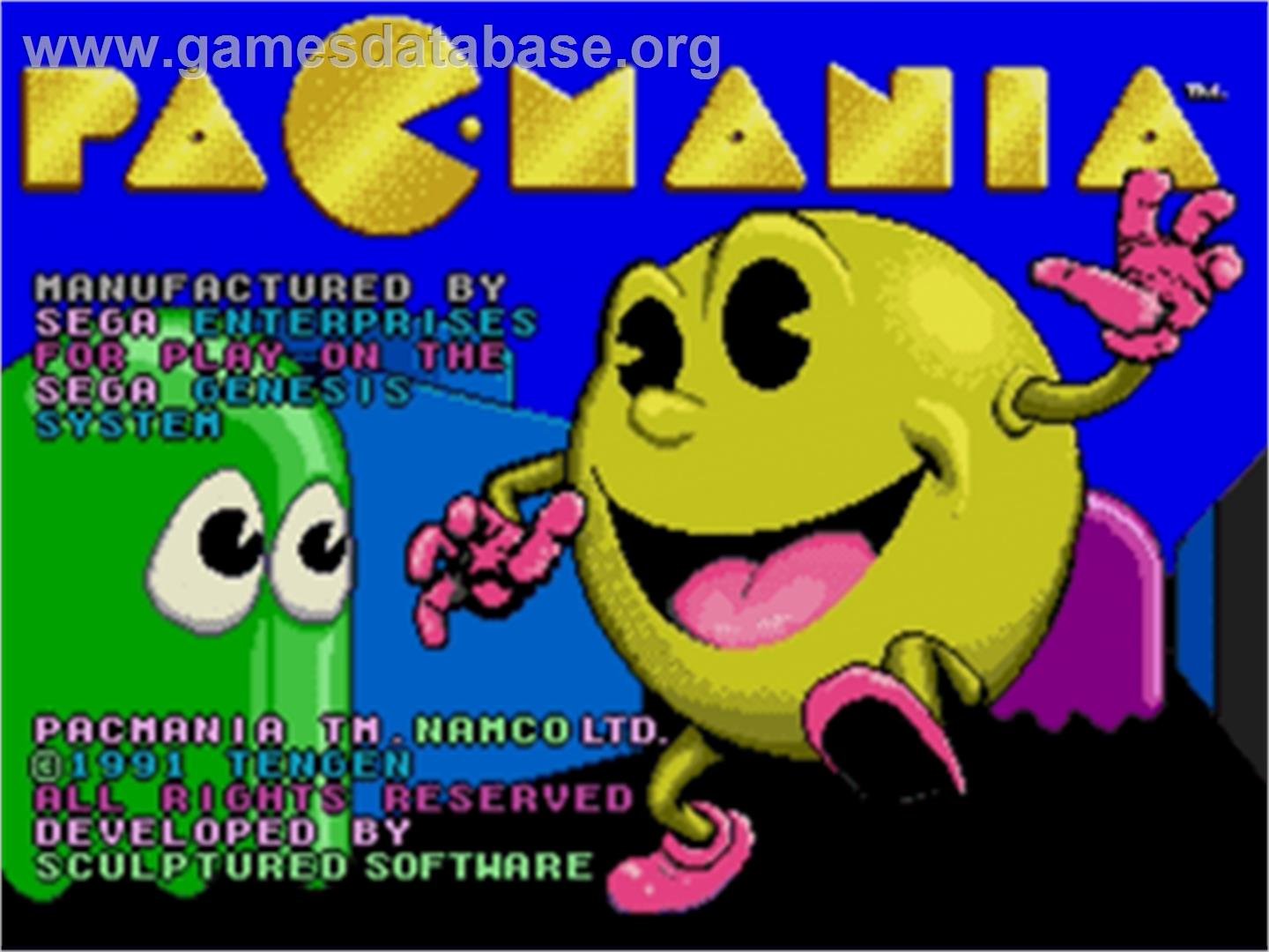 Pac-Mania - Sega Nomad - Artwork - Title Screen