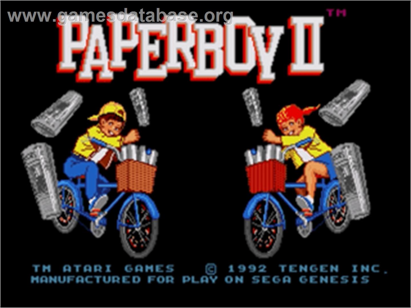 Paperboy 2 - Sega Nomad - Artwork - Title Screen