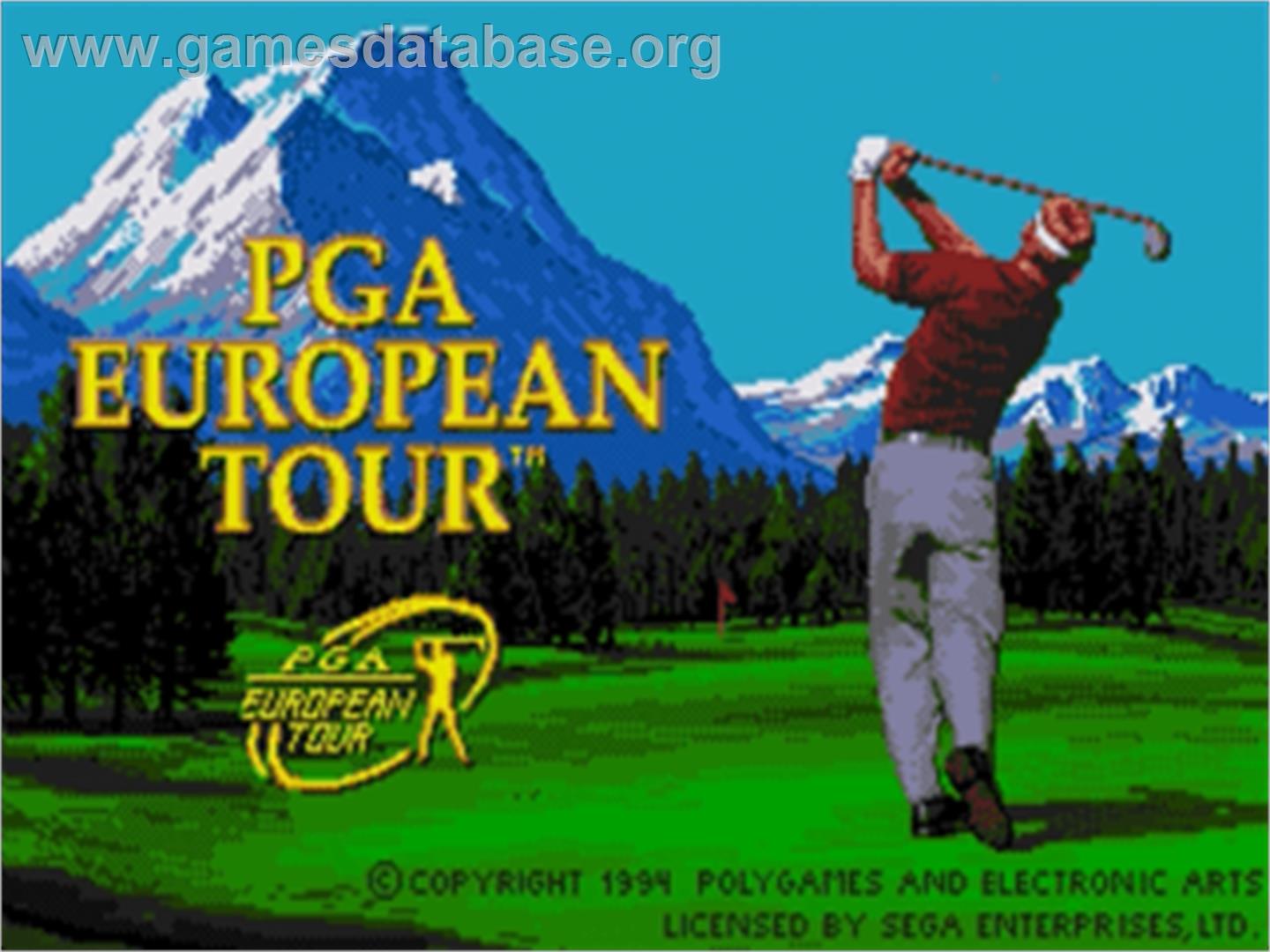Pga European Tour - Sega Nomad - Artwork - Title Screen