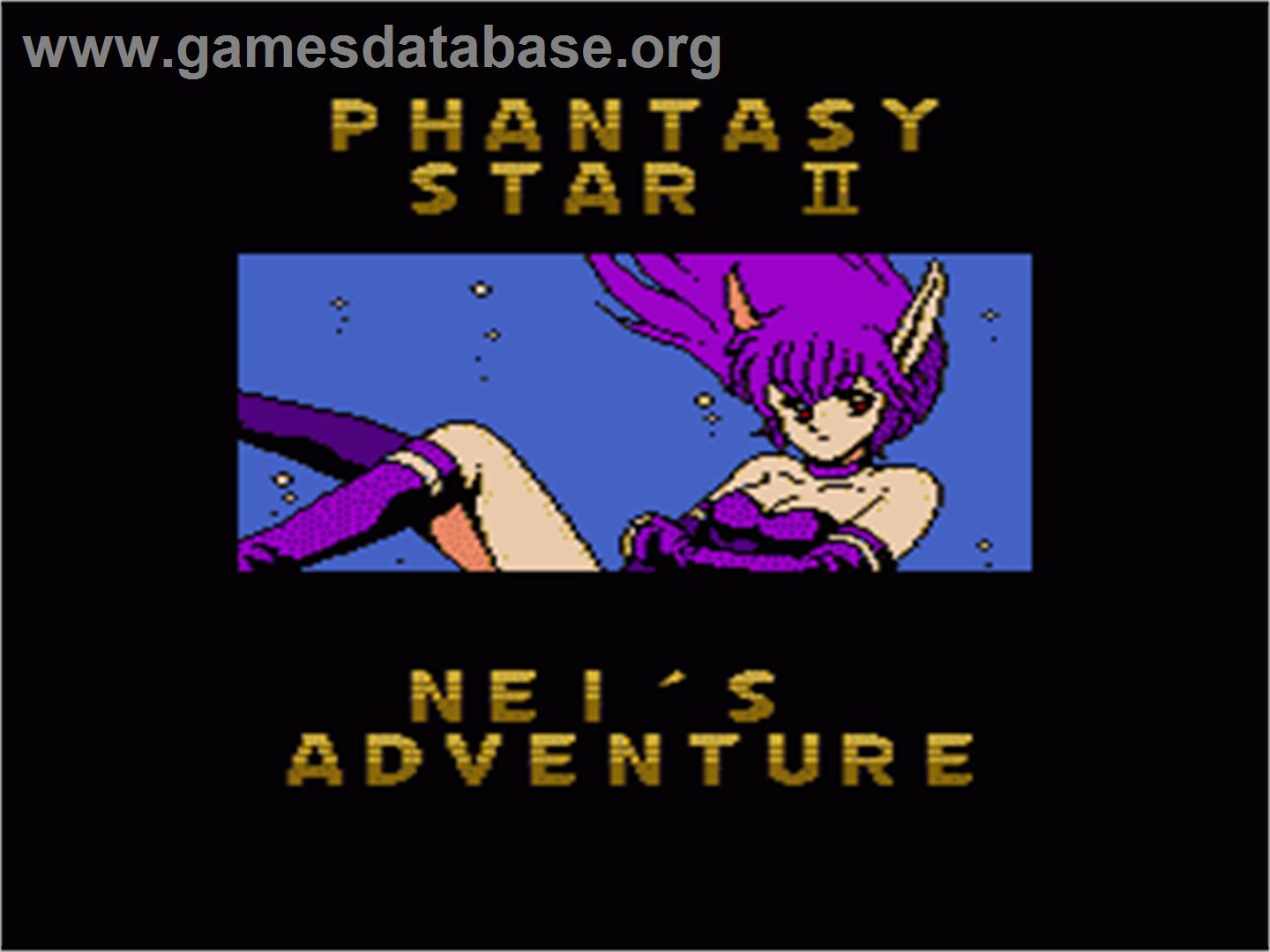 Phantasy Star 2 - Nei's Adventure - Sega Nomad - Artwork - Title Screen