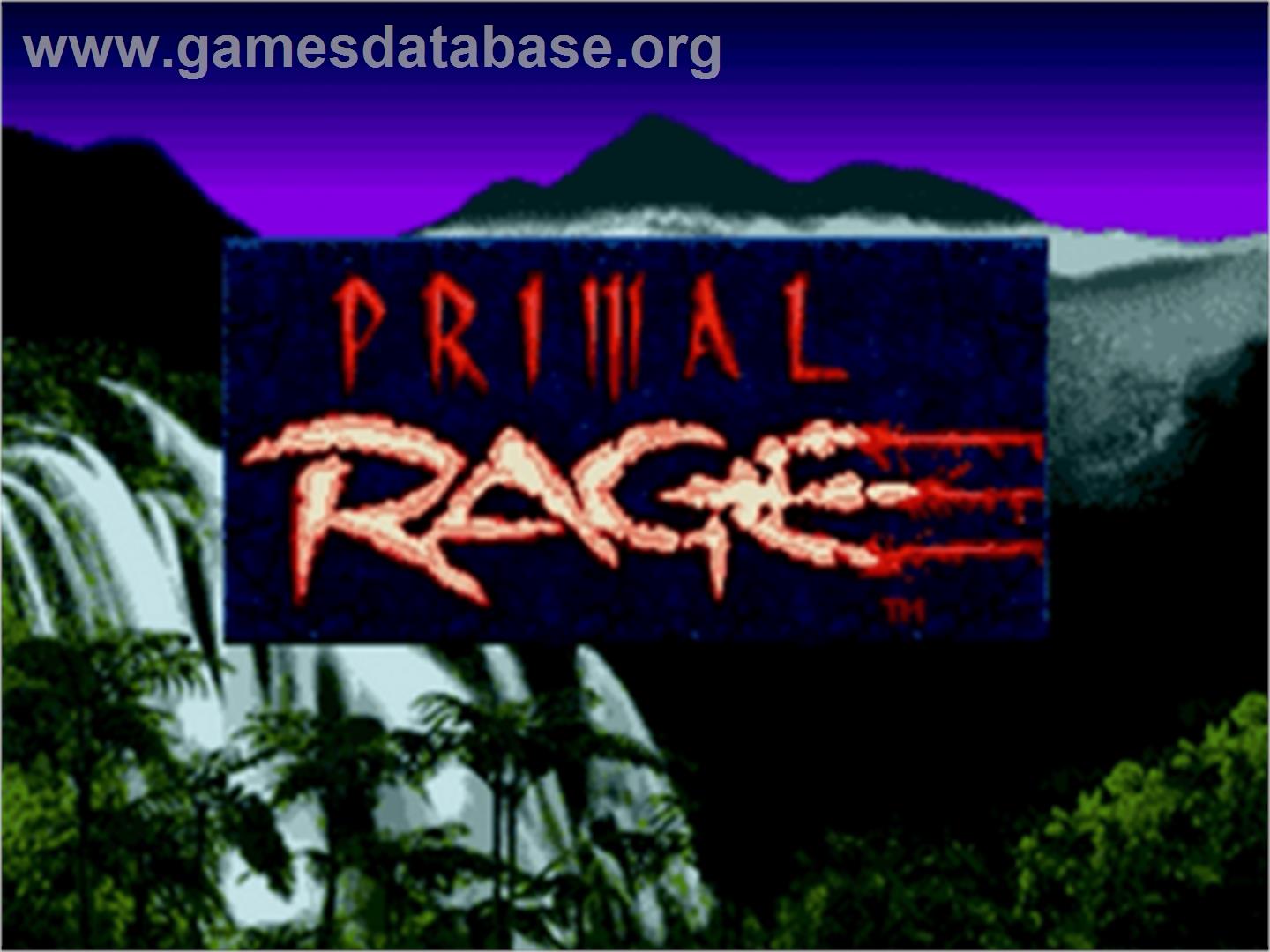 Primal Rage - Sega Nomad - Artwork - Title Screen