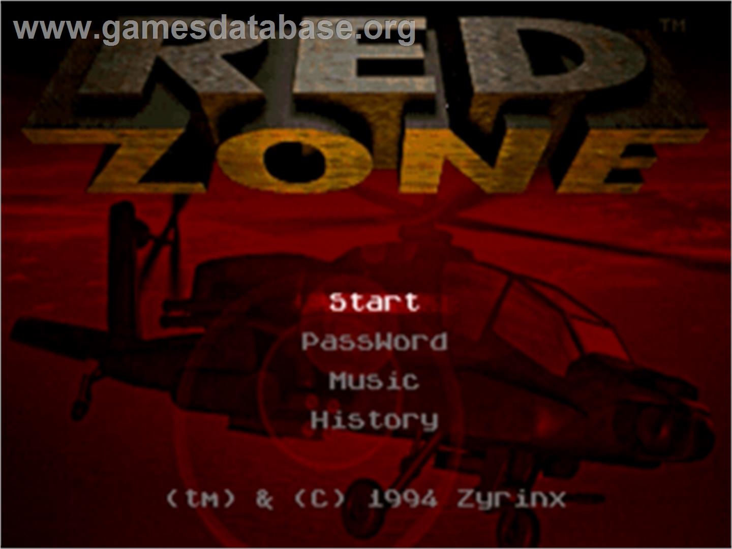 Red Zone - Sega Nomad - Artwork - Title Screen