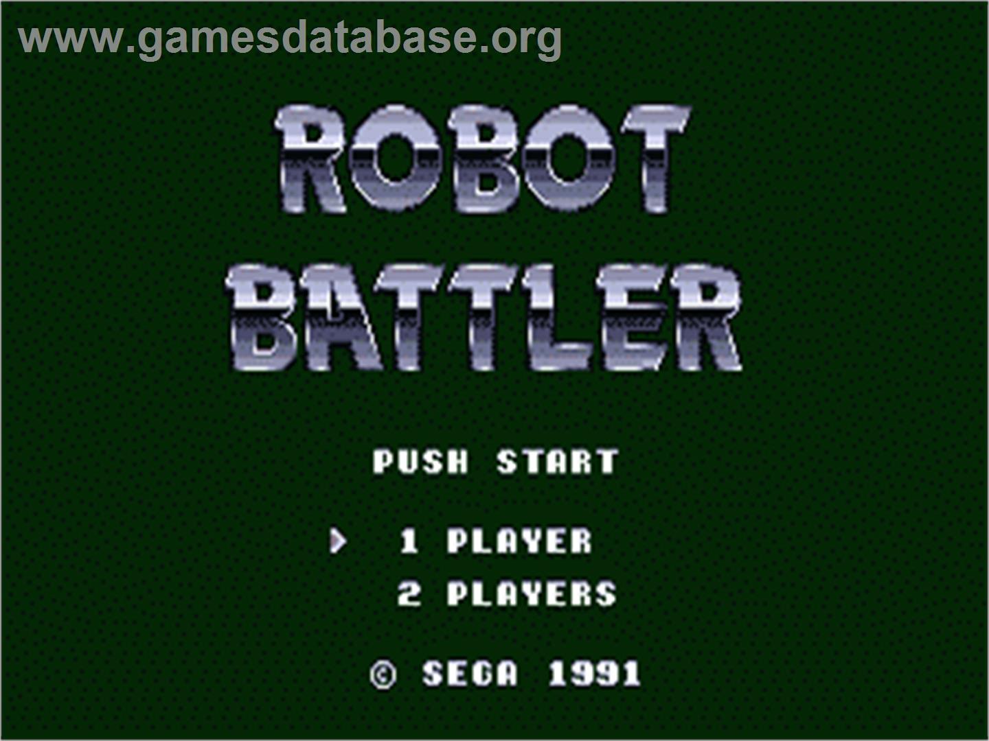 Robot Battler - Sega Nomad - Artwork - Title Screen