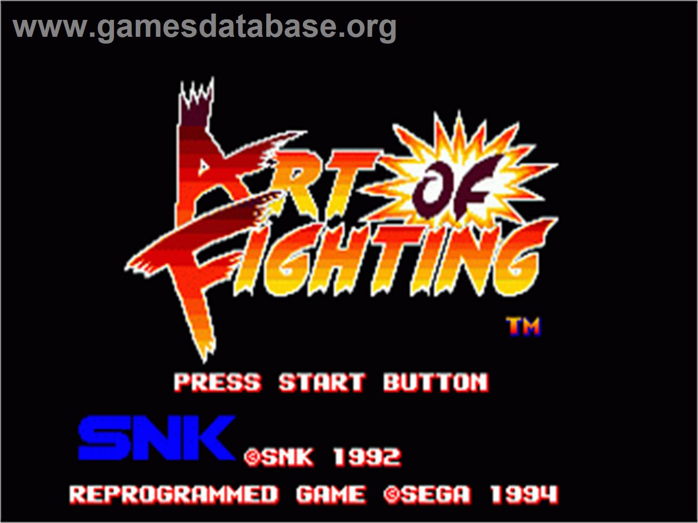 Ryuuko No Ken - Sega Nomad - Artwork - Title Screen