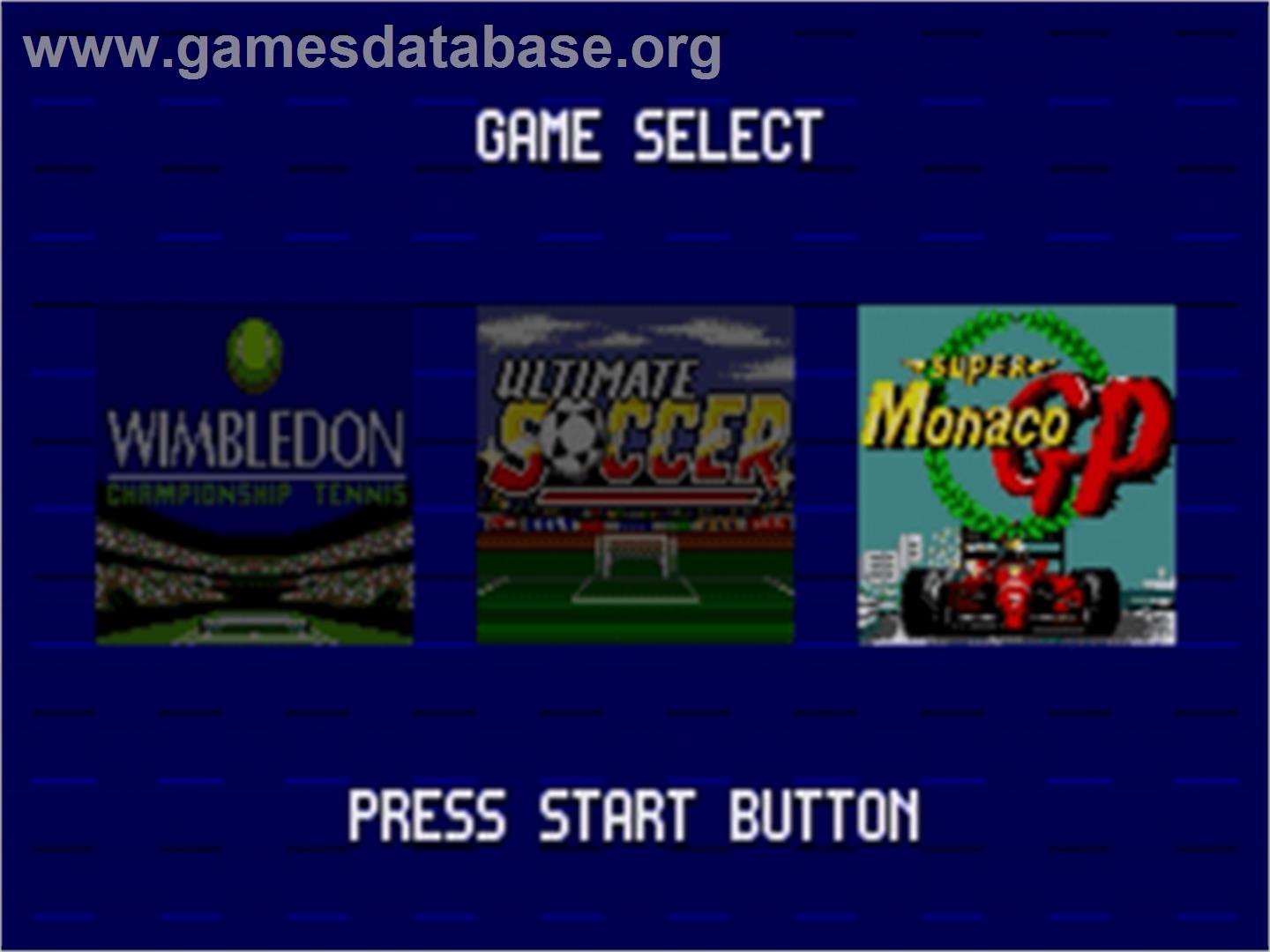 Sega Sports 1 - Sega Nomad - Artwork - Title Screen