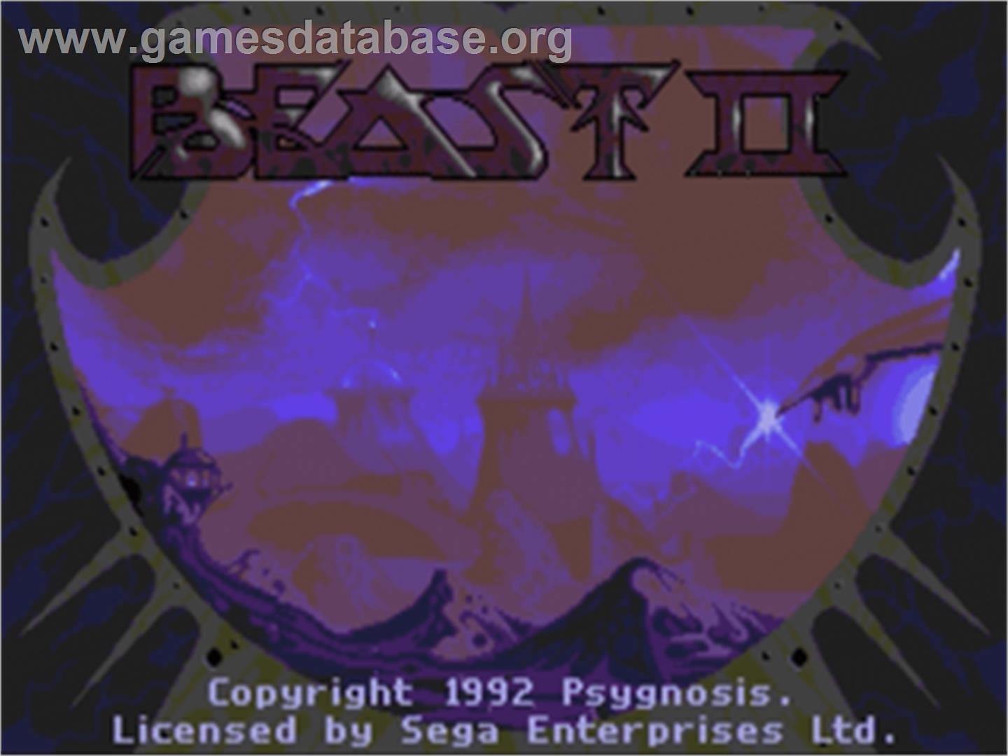Shadow Of The Beast 2 - Sega Nomad - Artwork - Title Screen