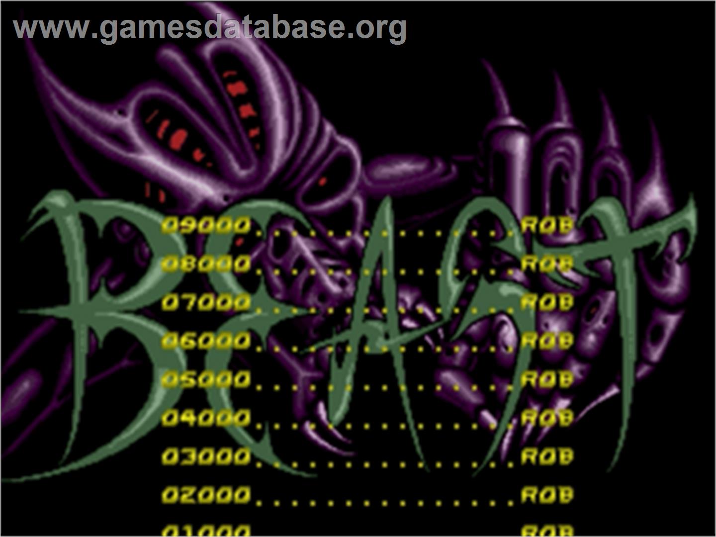 Shadow of the Beast - Sega Nomad - Artwork - Title Screen
