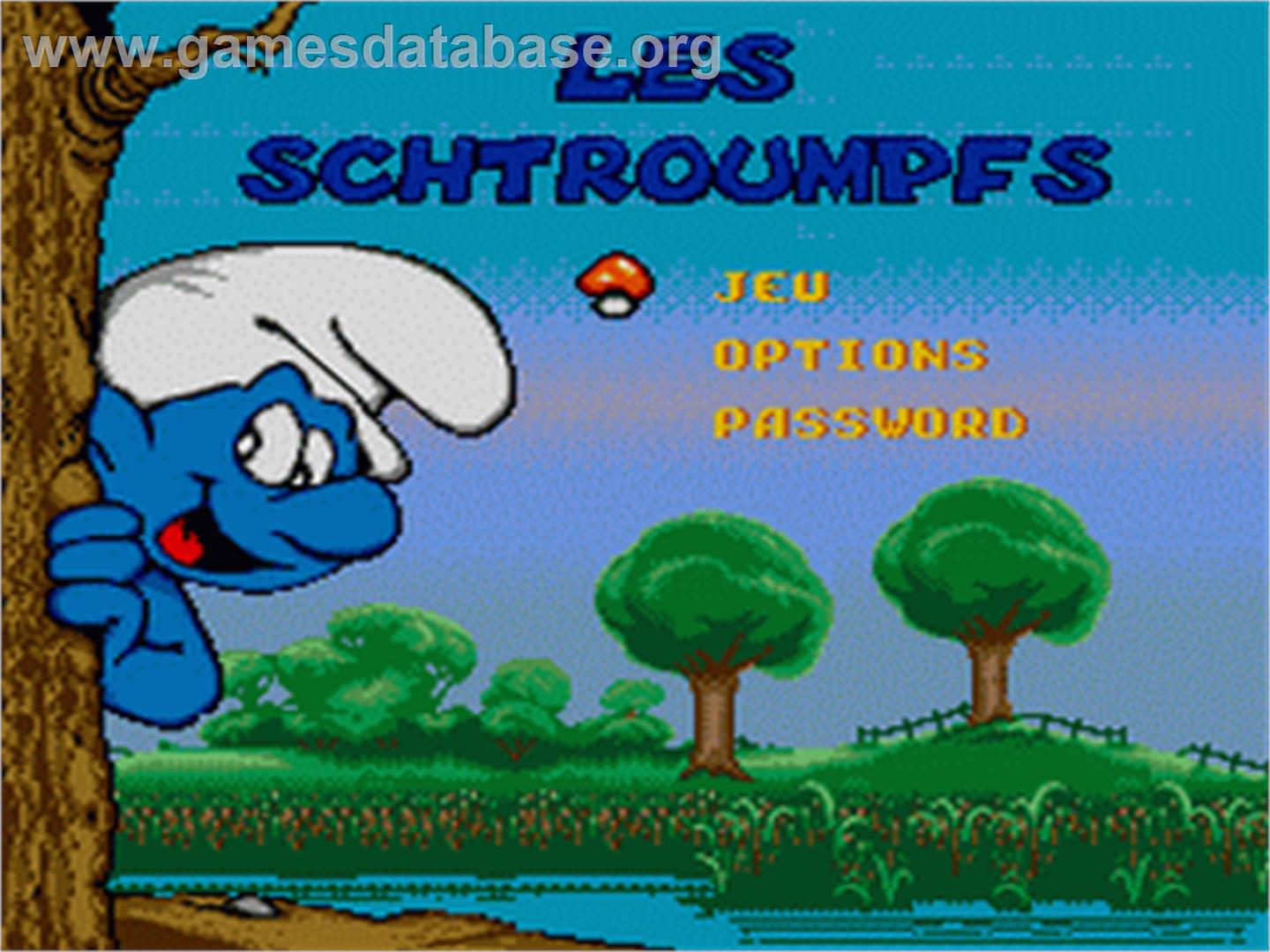 Smurfs, The - Sega Nomad - Artwork - Title Screen