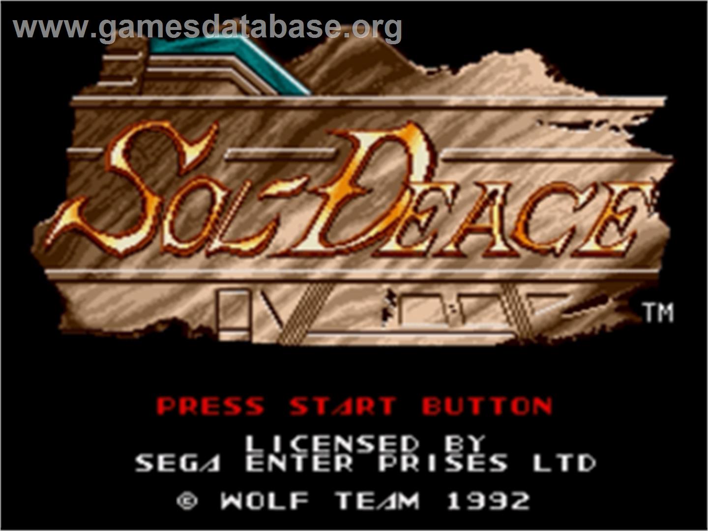 Sol-deace - Sega Nomad - Artwork - Title Screen