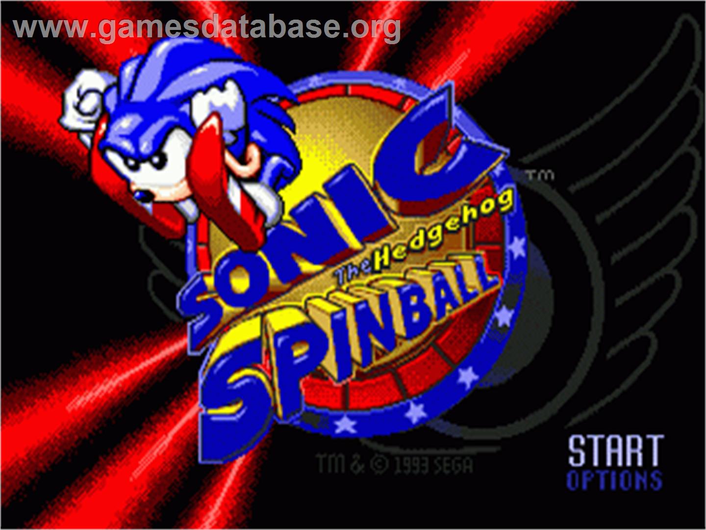 Sonic Spinball - Sega Nomad - Artwork - Title Screen
