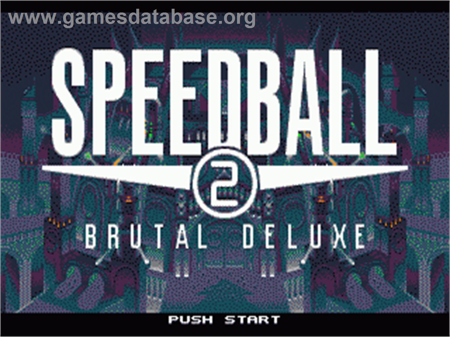 Speedball 2: Brutal Deluxe - Sega Nomad - Artwork - Title Screen