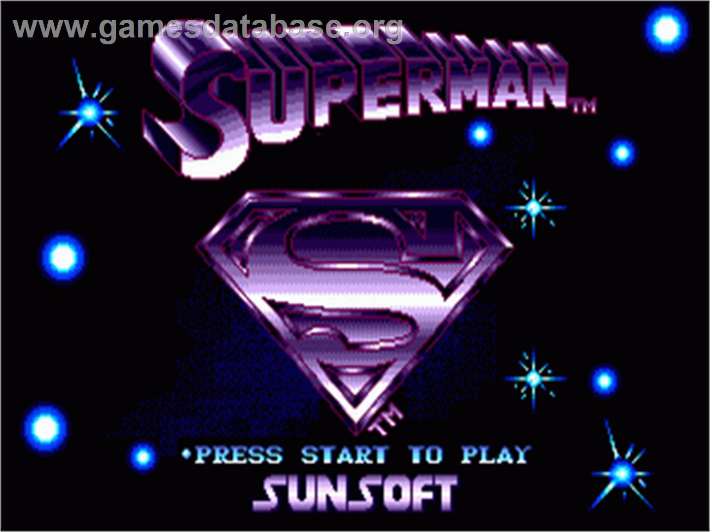 Superman - The Man Of Steel - Sega Nomad - Artwork - Title Screen