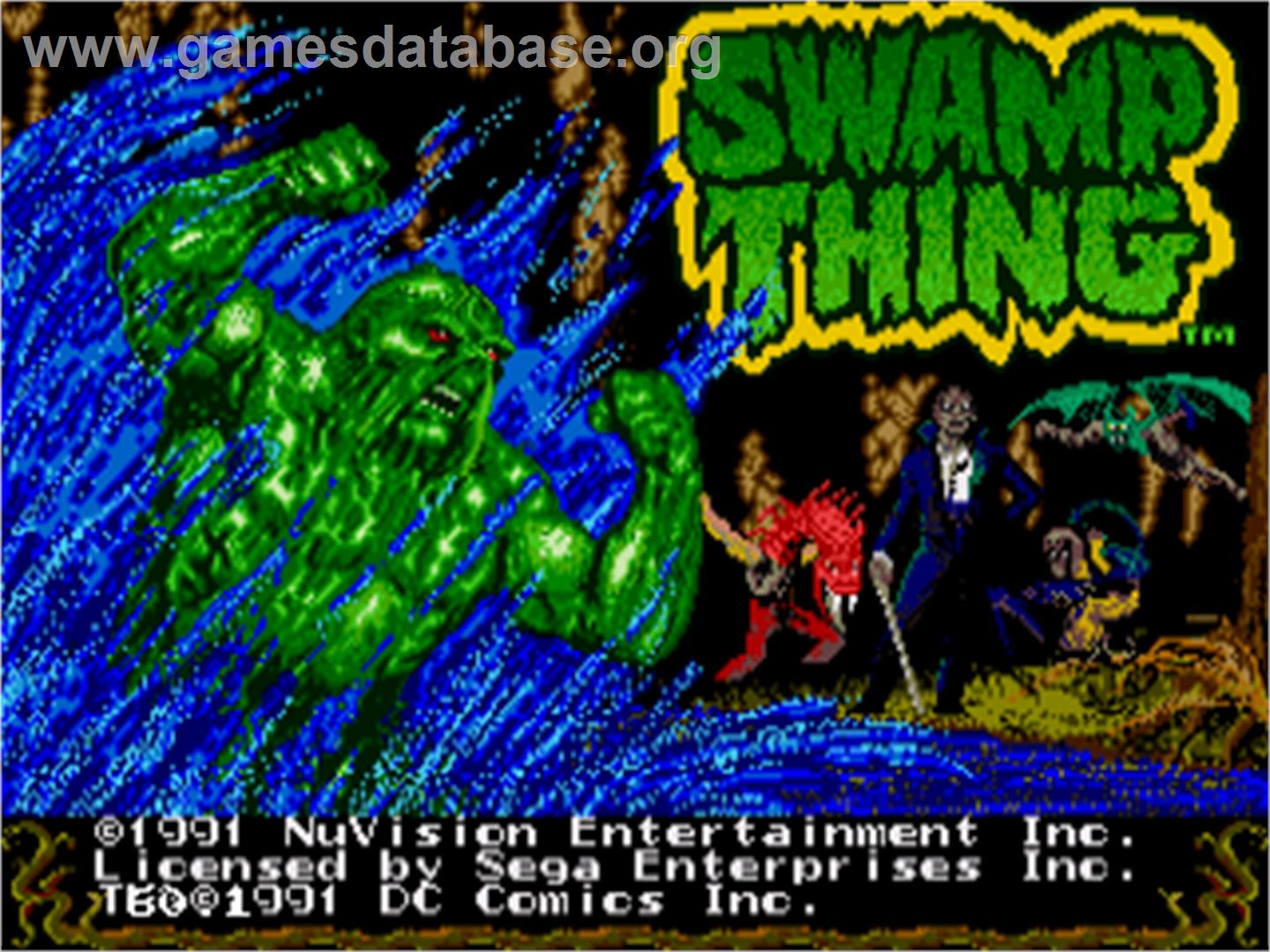 Swamp Thing - Sega Nomad - Artwork - Title Screen