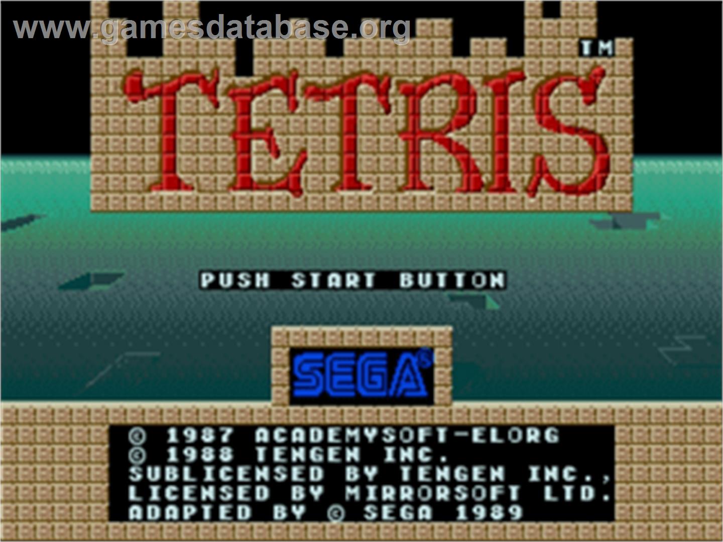 Tetris - Sega Nomad - Artwork - Title Screen